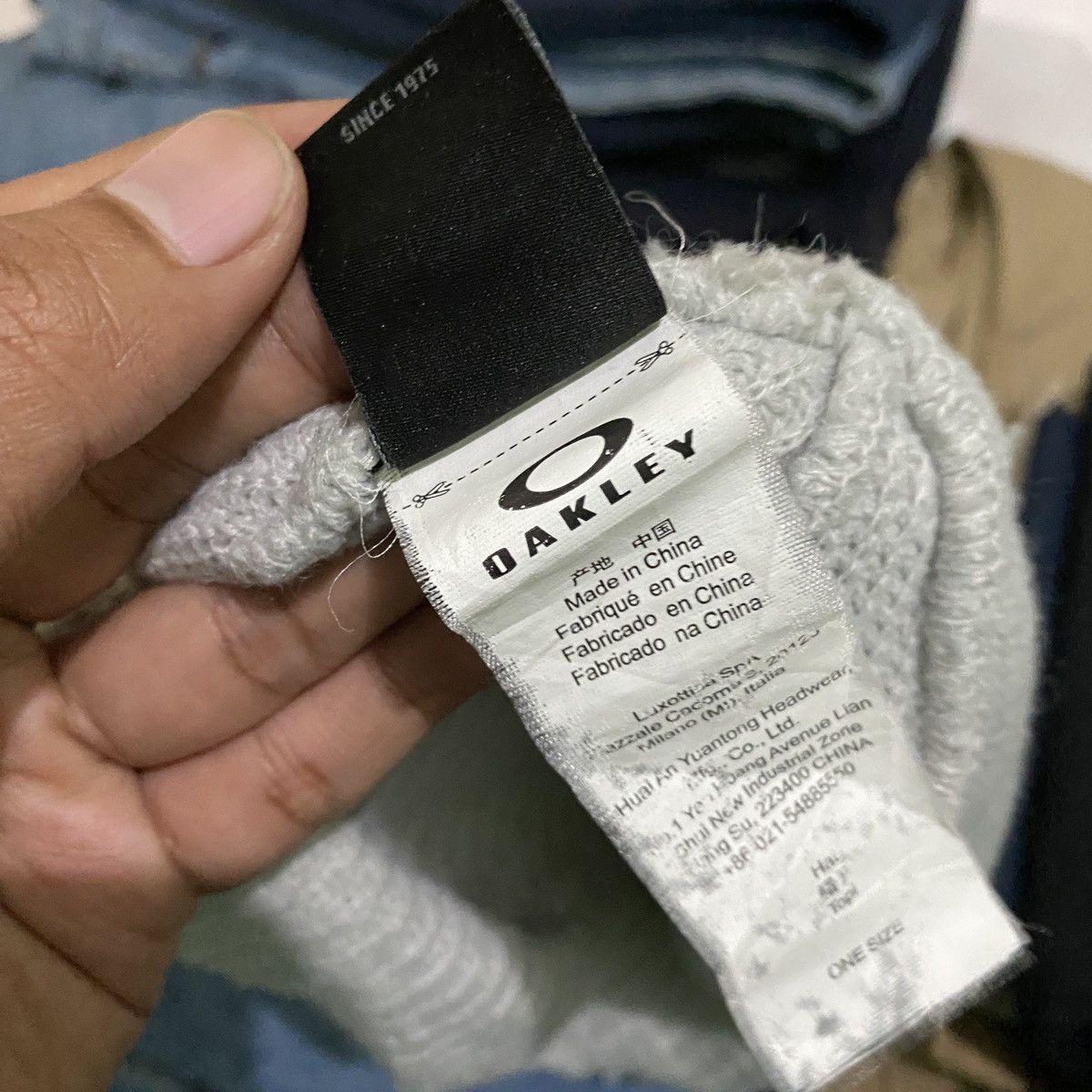 Oakley × Vintage Oakley Logo Beanie Hat Size ONE SIZE - 6 Thumbnail