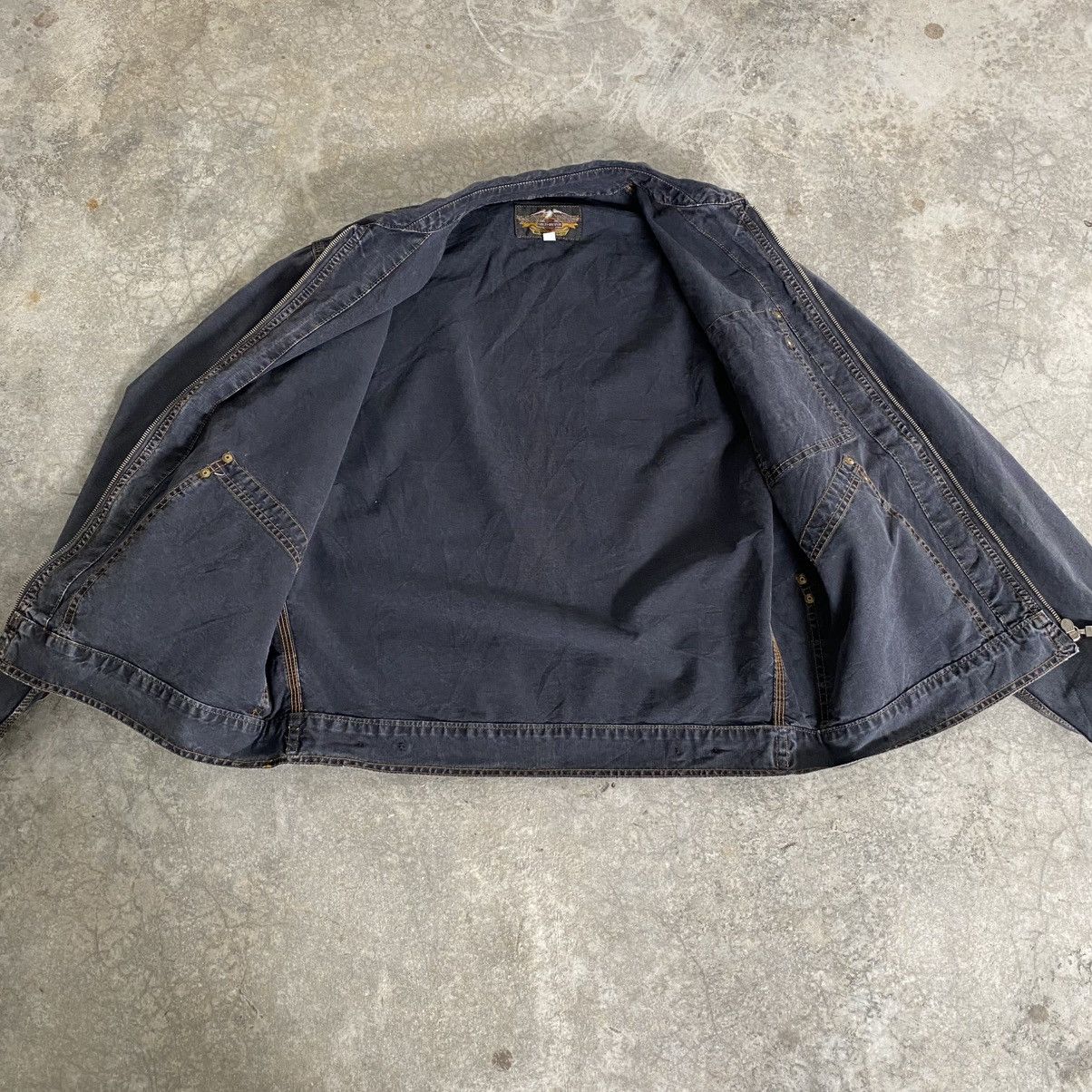 Harley Davidson Vintage 1990’s Harley Davidson Faded Black Boxy Work Jacket Size US M / EU 48-50 / 2 - 17 Thumbnail