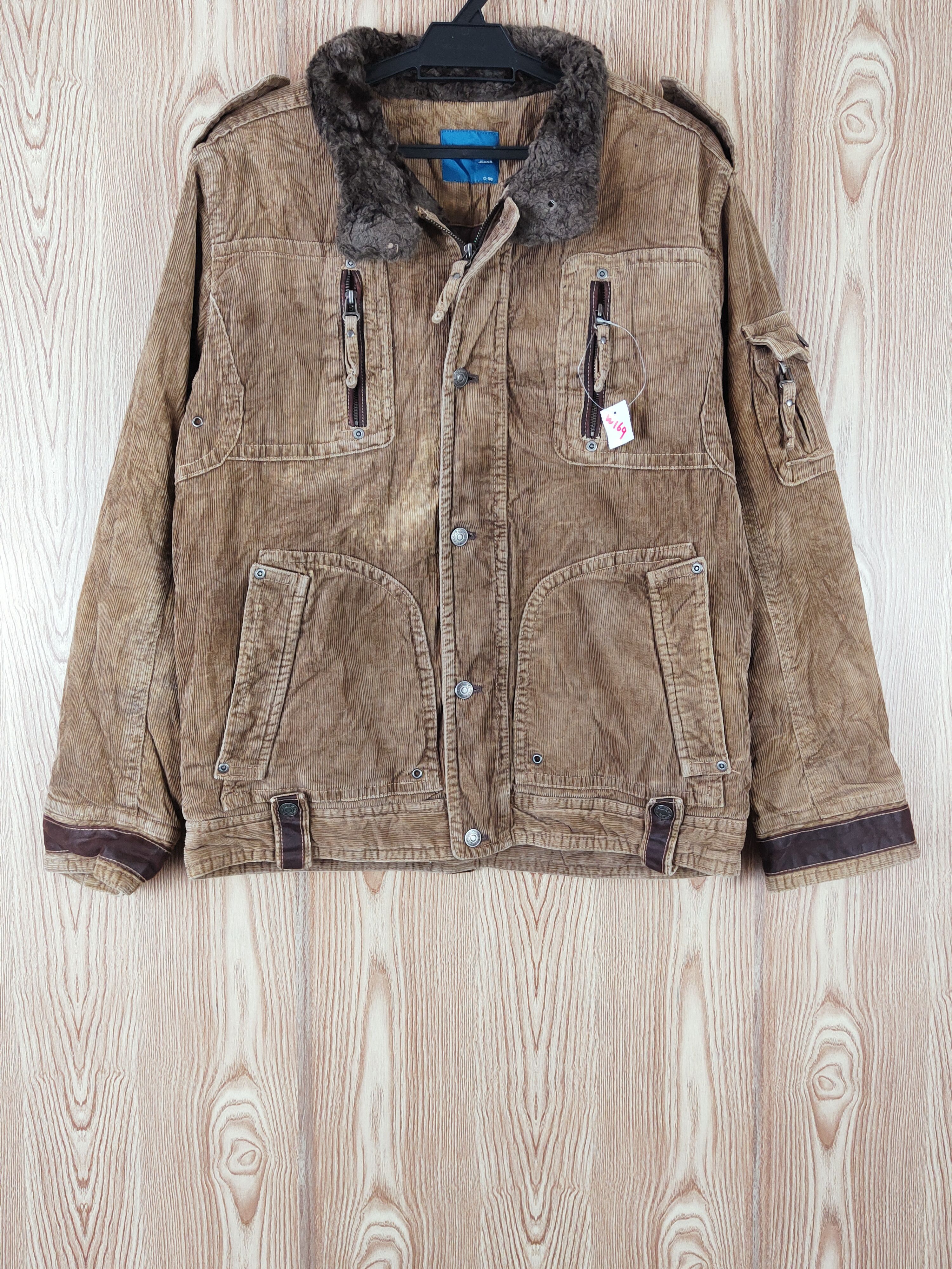 Clride Jeans Brown Corduroy multipocket Jackets #W169