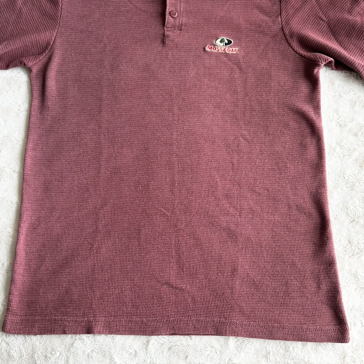 Mossy Oaks Mossy Oak Thermal Shirt Mens Large Red Henley Waffle Knit Size US L / EU 52-54 / 3 - 5 Thumbnail