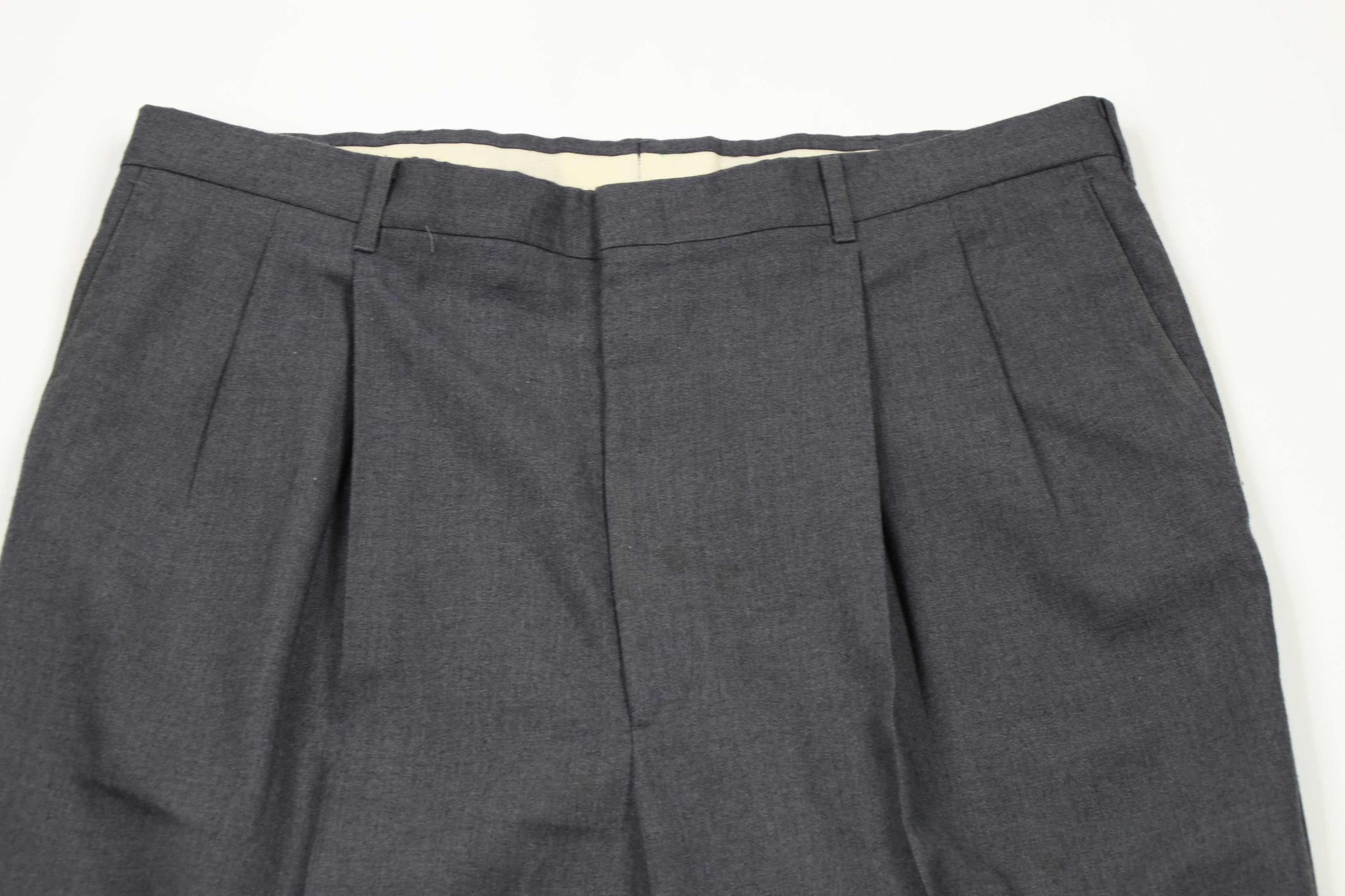 Vintage Vintage 90s Streetwear Worsted Wool Wide Leg Pants USA Size US 38 / EU 54 - 2 Thumbnail