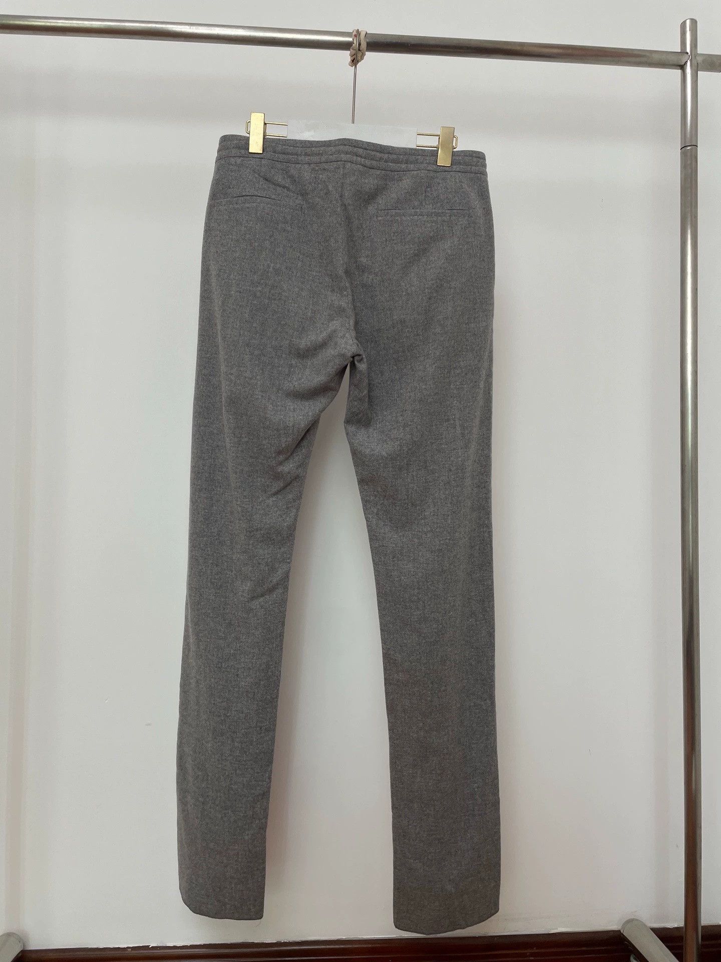 Ermenegildo Zegna ZEGNA Gray Wool-Cashmere Leather Trim Pants 48 New Size US 32 / EU 48 - 2 Thumbnail