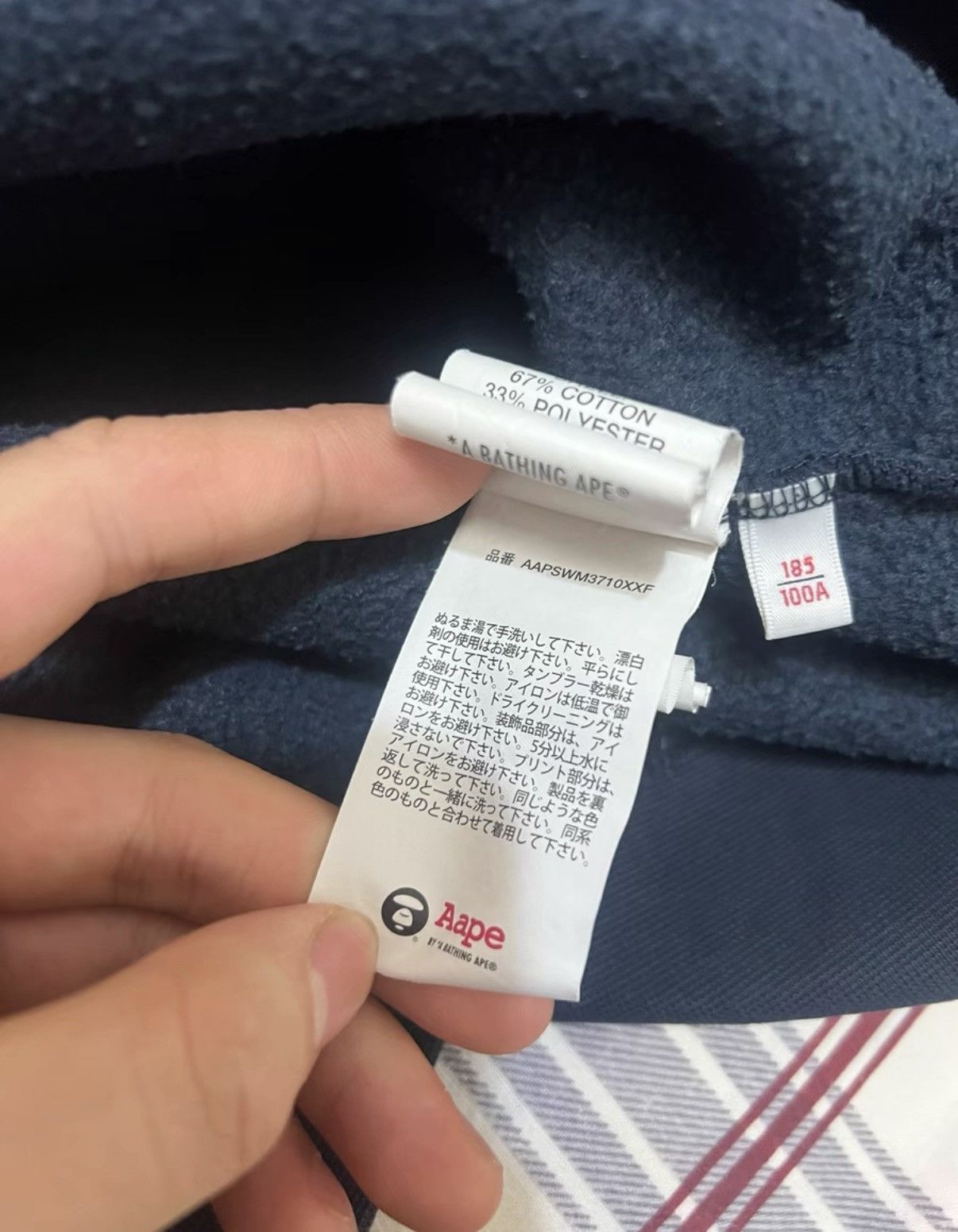 Bape AAPE OG Nigo era, ape head slogan print on sleeve hoodie Size US XL / EU 56 / 4 - 4 Thumbnail