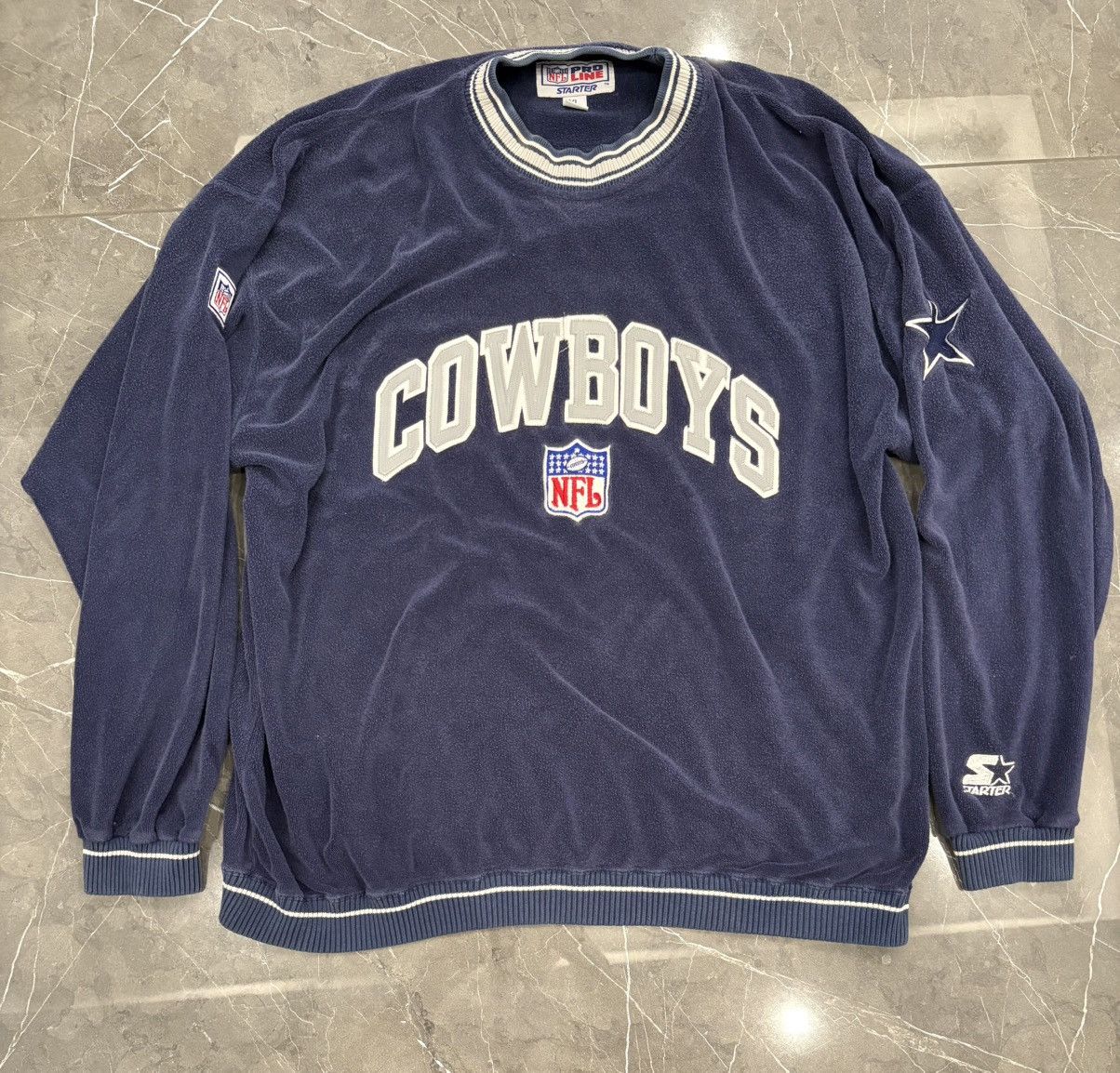 Starter Men's Starter Pro Line Dallas Cowboys NFL Crewneck Vintage Size US XL / EU 56 / 4 - 1 Thumbnail