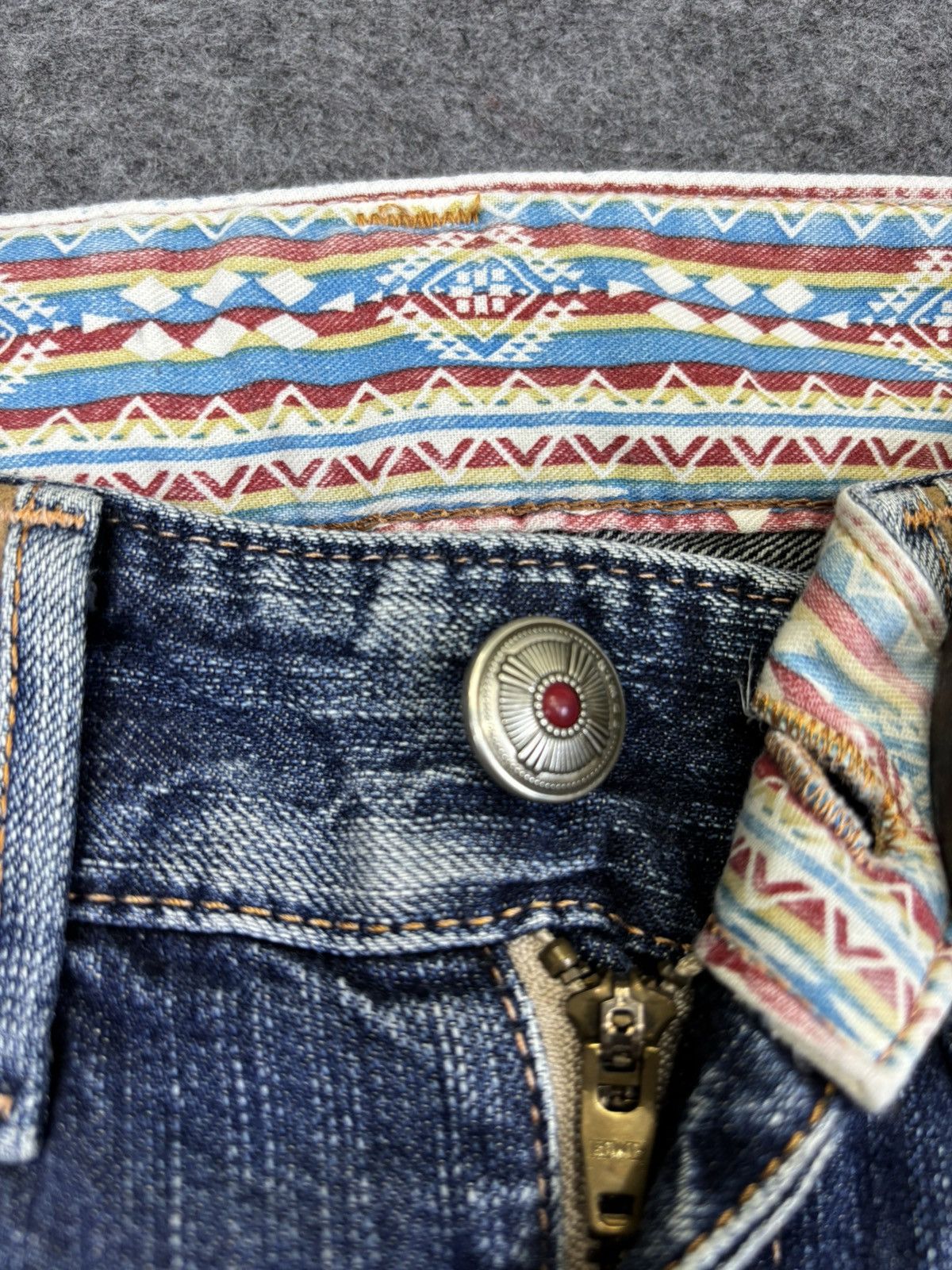 Edwin 💥Thrashed💥Wide Edwin Thrashed Style Distressed Denim F960 Size US 30 / EU 46 - 8 Thumbnail