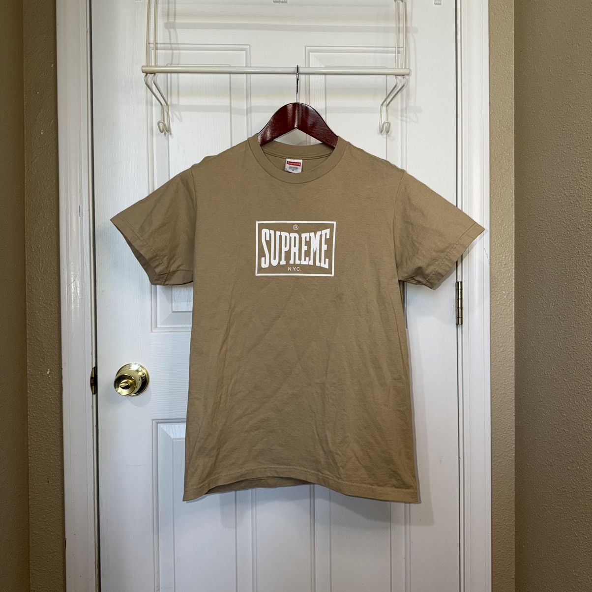 Supreme Supreme Warmup Tee. Khaki. Large. Great condition. Small Size US S / EU 44-46 / 1 - 2 Thumbnail