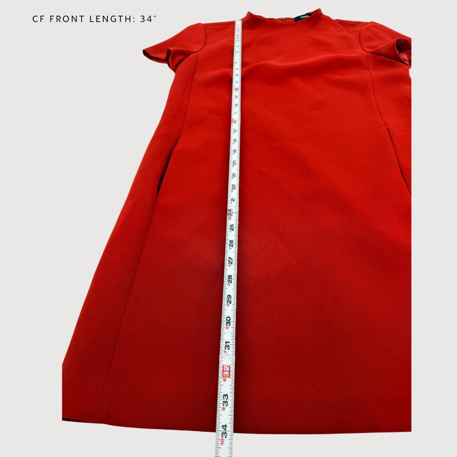 Theory Theory Admiral Crepe Shift Dress Rust XS Minimalist Size XS / US 0-2 / IT 36-38 - 9 Thumbnail