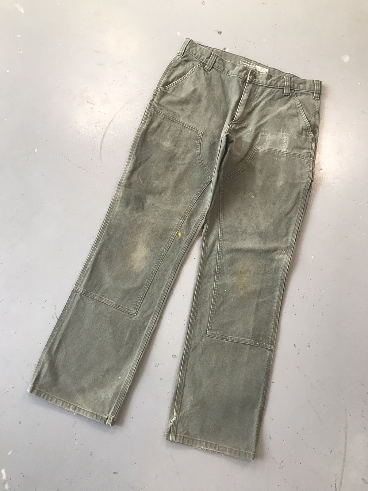 Carhartt × Vintage Vintage Carhartt b136 mos double knee denim Size US 33 - 2 Thumbnail