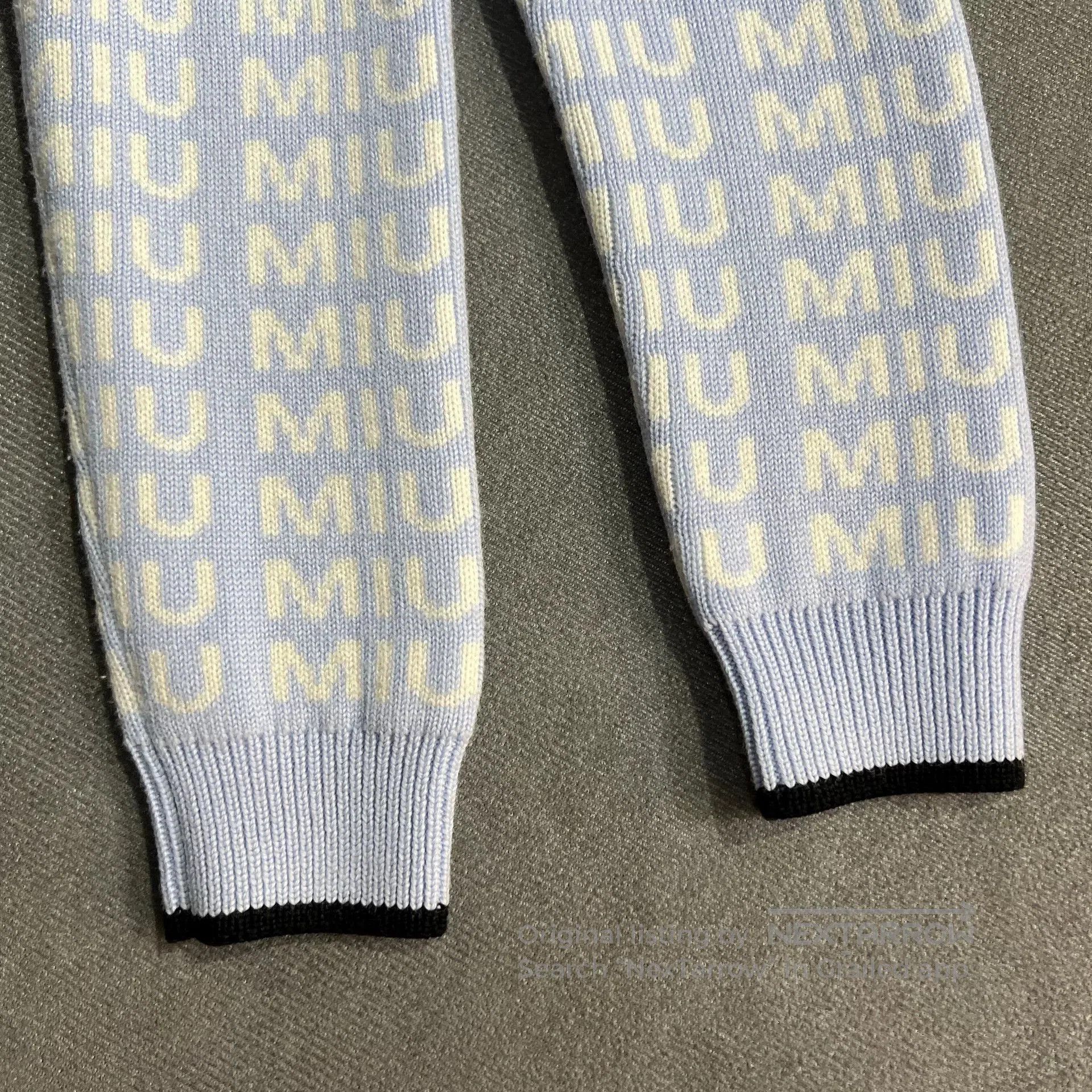 Miu Miu Miu Miu Logo Print Wool Cardigan. Size S / US 4 / IT 40 - 5 Thumbnail
