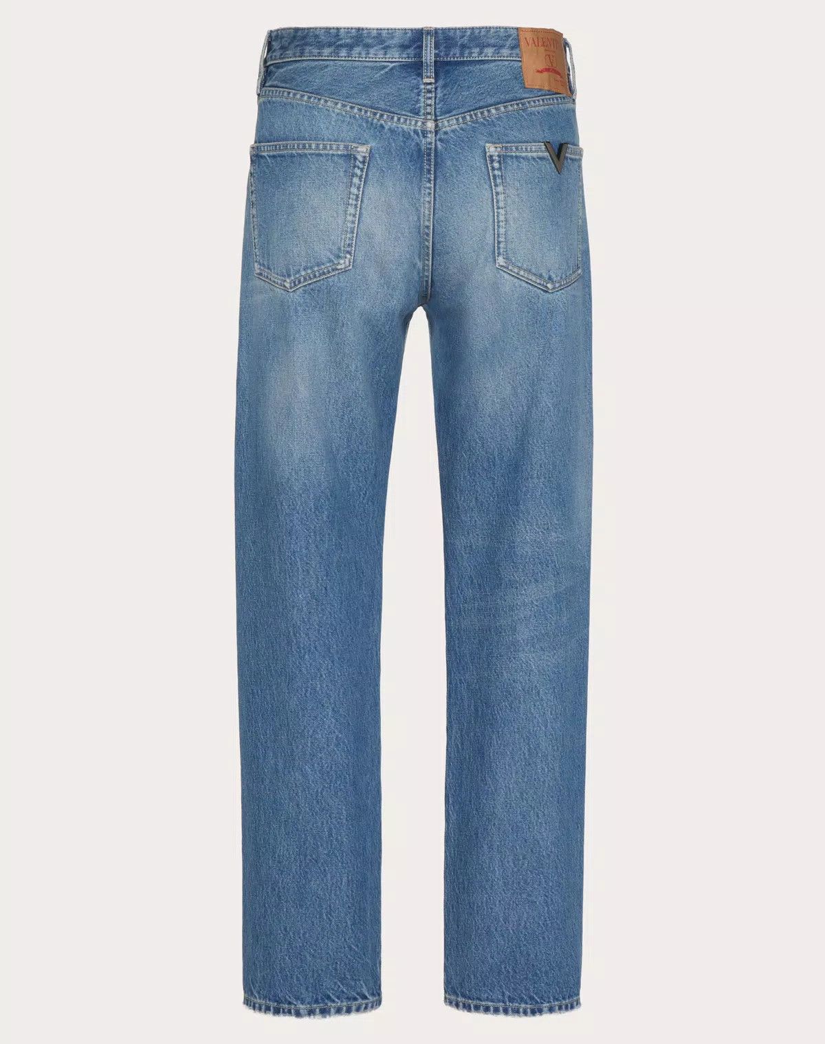 Valentino oc11z0625 Denim Trousers Metallic V Detail in Denim Blue Size US 31 - 2 Thumbnail