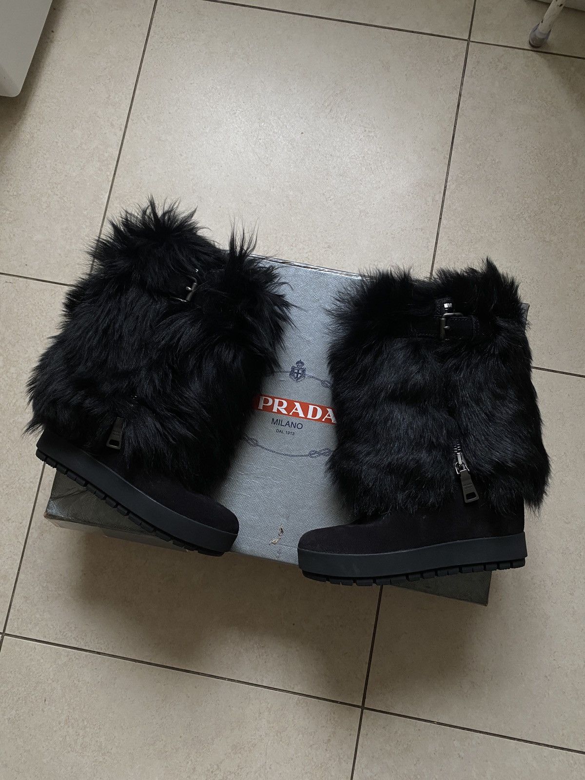 Prada Vintage y2k Prada Fur & Suede Boots Size US 6 / IT 36 - 3 Thumbnail