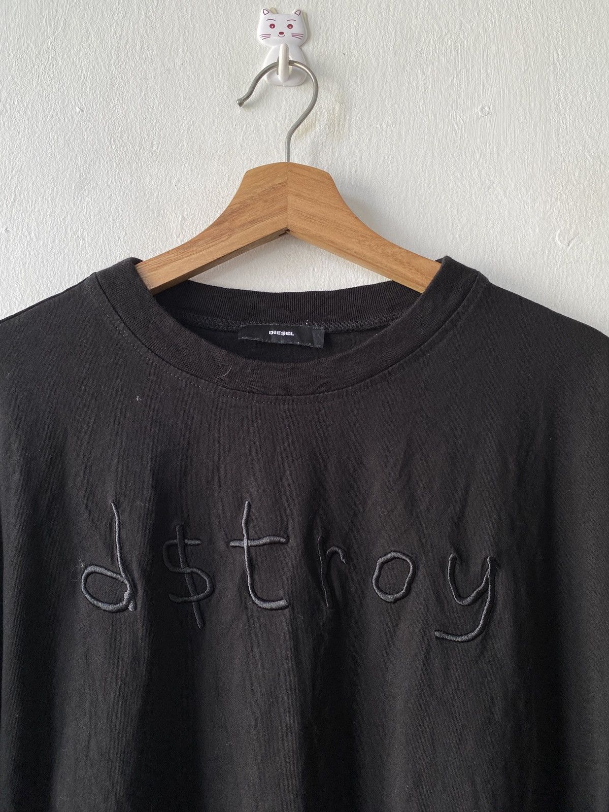 Diesel 2000s - Diesel Destroy Only The Brave Open Sleeve Tee Size US L / EU 52-54 / 3 - 5 Thumbnail