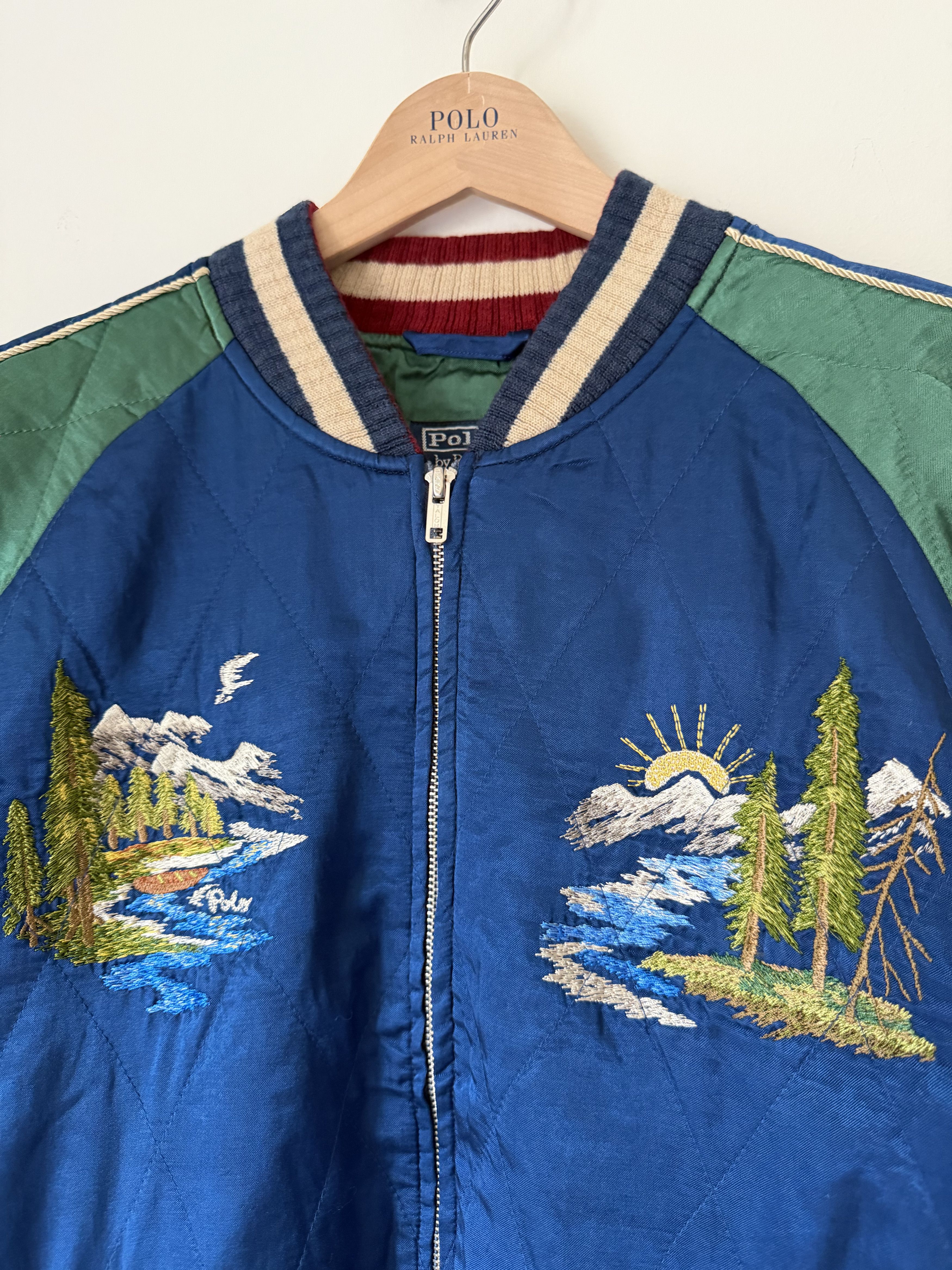 Polo Ralph Lauren Polo Ralph Lauren Wyoming Souvenir Satin Flight Jacket Size US L / EU 52-54 / 3 - 6 Thumbnail