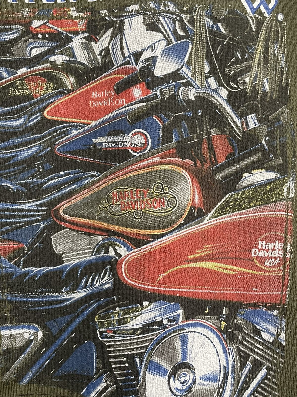 Vintage Rare 1998 Harley Davidson Thunder Row T-shirt 3D Emblem USA Size US M / EU 48-50 / 2 - 9 Thumbnail