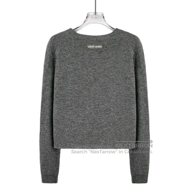Miu Miu Miu Miu Grey Wool Pullover Sweater . Size S / US 4 / IT 40 - 2 Thumbnail
