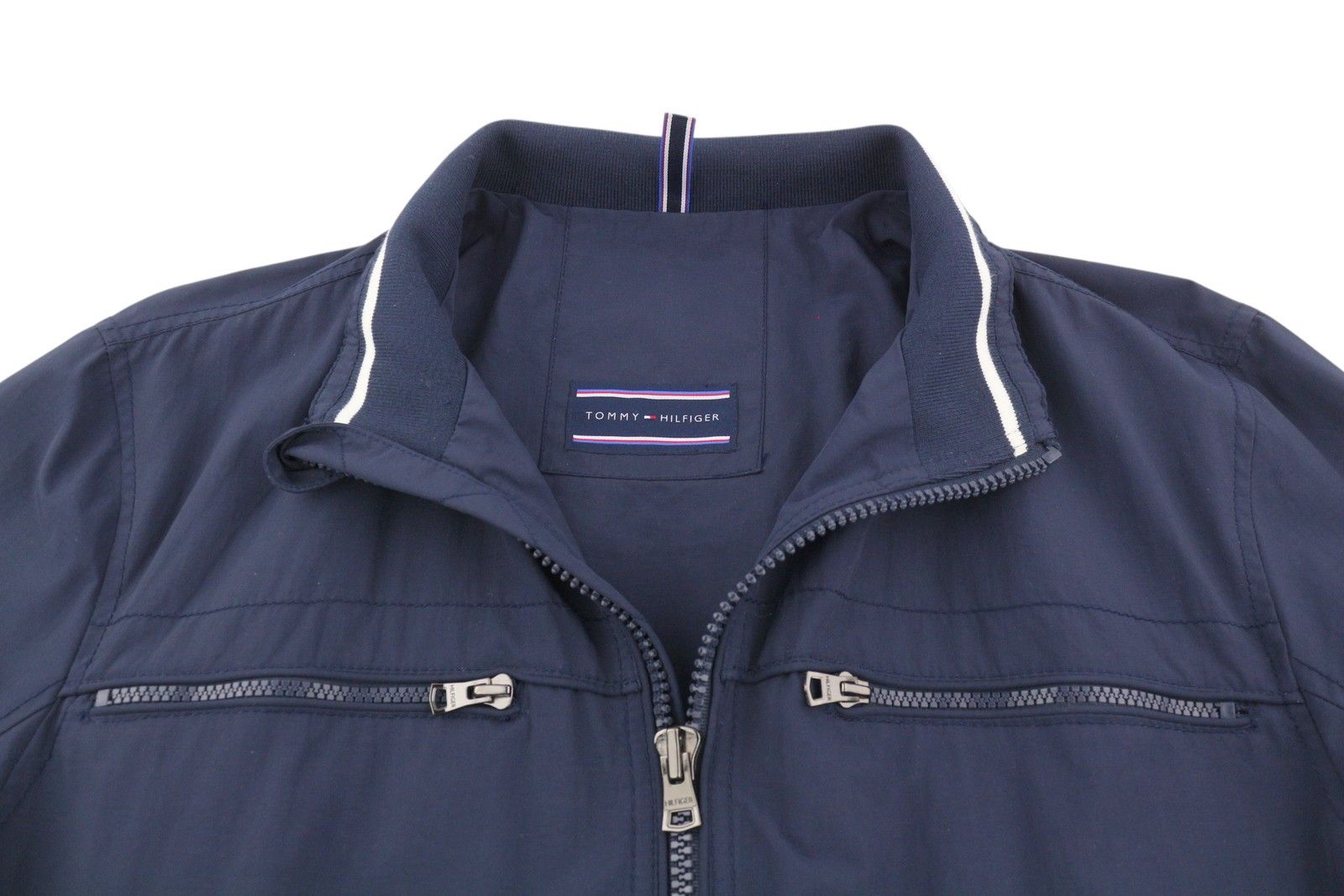 Tommy Hilfiger XL Dark Blue Full Zip High Neck Mesh Lined Jacket 83701 Size US XL / EU 56 / 4 - 5 Thumbnail