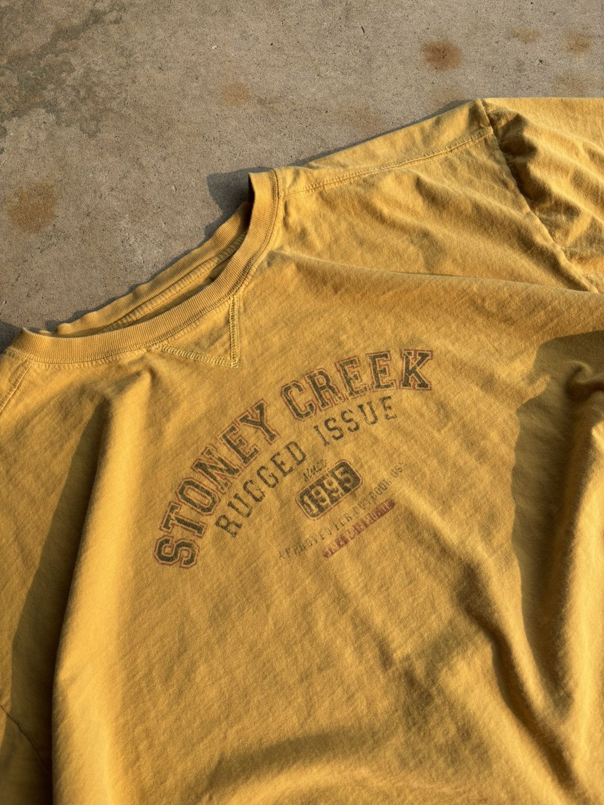 Vacation Crazy Vintage Stoney Creek Boxy Faded Mustard Camp Tee Size US XL / EU 56 / 4 - 4 Thumbnail