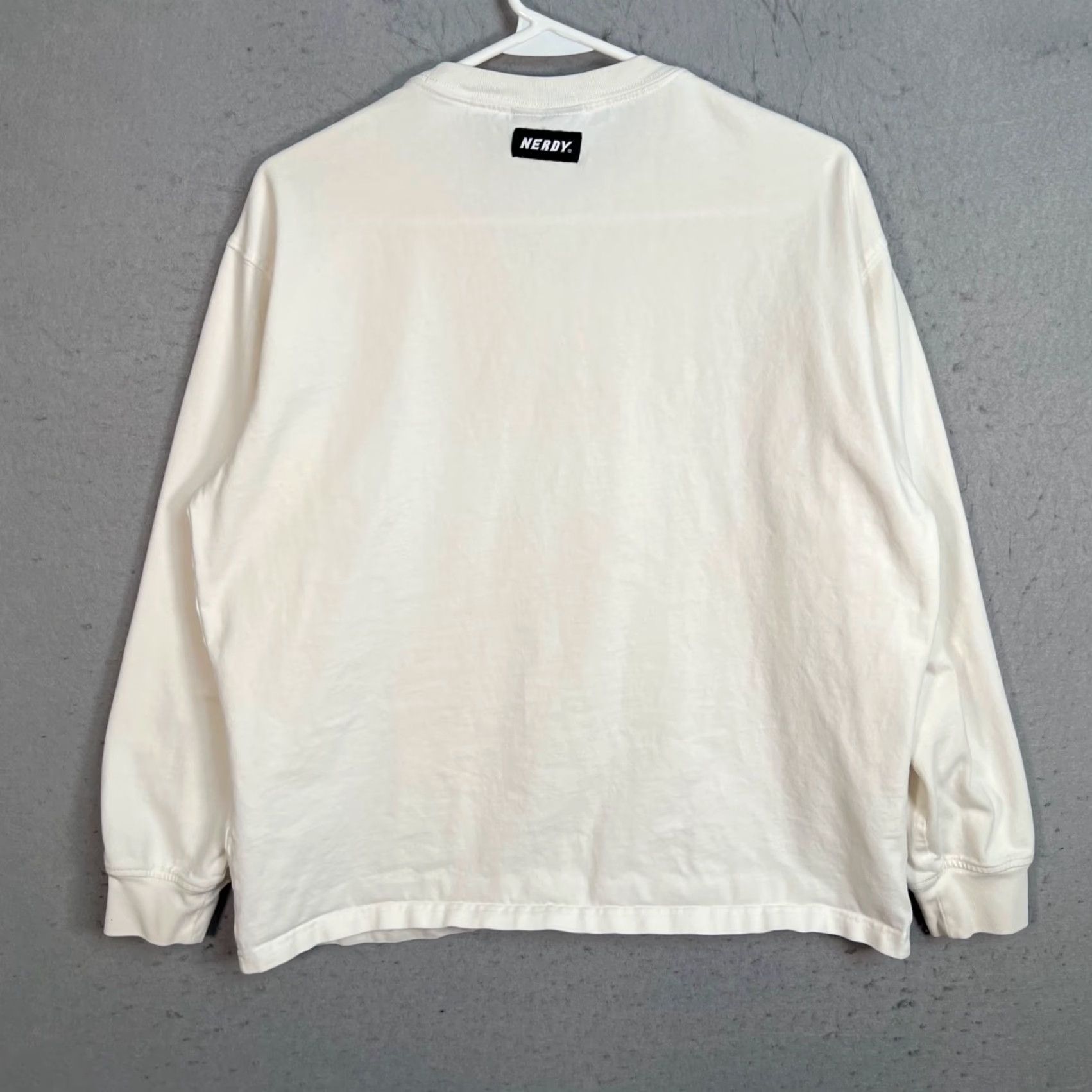 Vintage Nerdy Mens Small White Long Sleeve Crewneck T Shirt Size US S / EU 44-46 / 1 - 2 Thumbnail