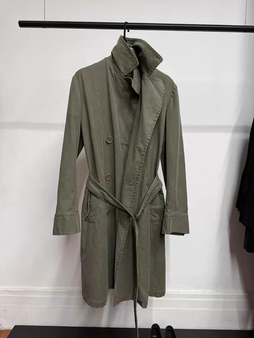 Yohji Yamamoto Yohji Yamamoto Pickle Green Trench w/ Detachable Belt Size M / US 6-8 / IT 42-44 - 5 Thumbnail