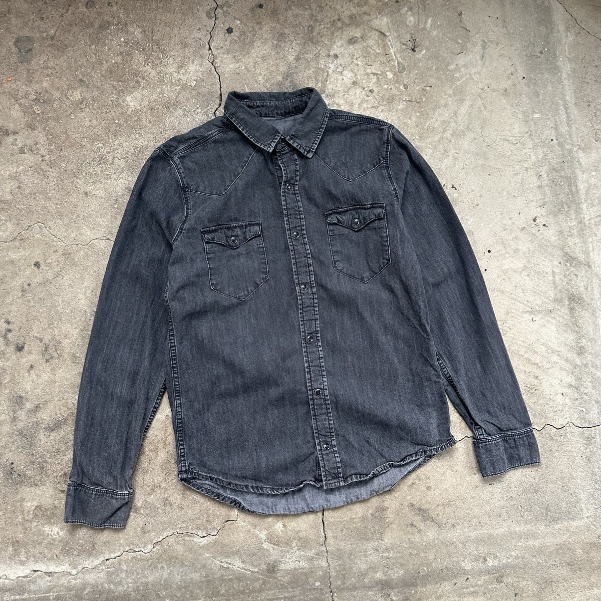 Sandro Sandro Paris Denim Jeans Shirt Long Sleeve Men's Size US S / EU 44-46 / 1 - 3 Thumbnail