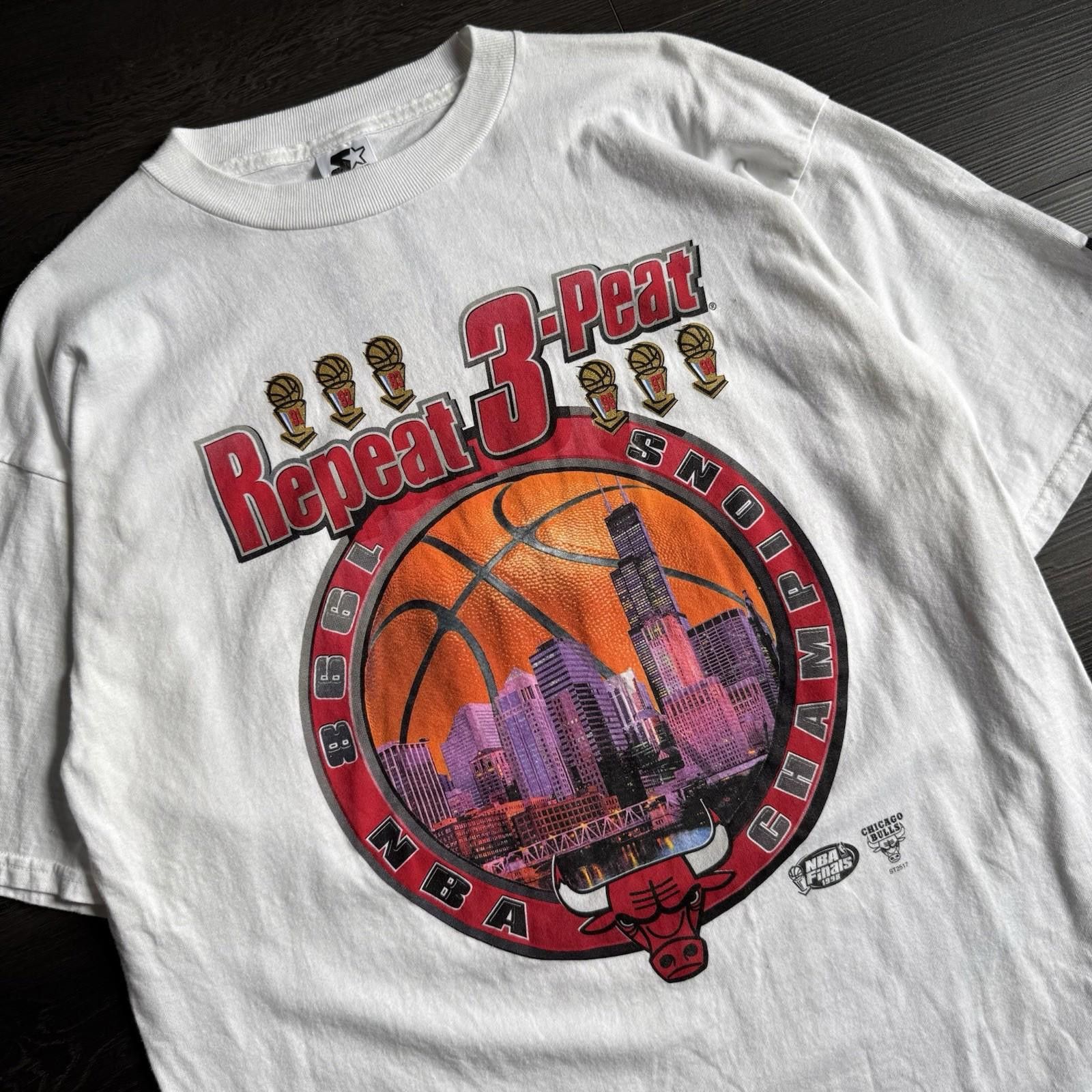 Vintage Vtg 1998 Chicago Bulls NBA Champions Starter T-Shirt Large Size ONE SIZE - 2 Thumbnail