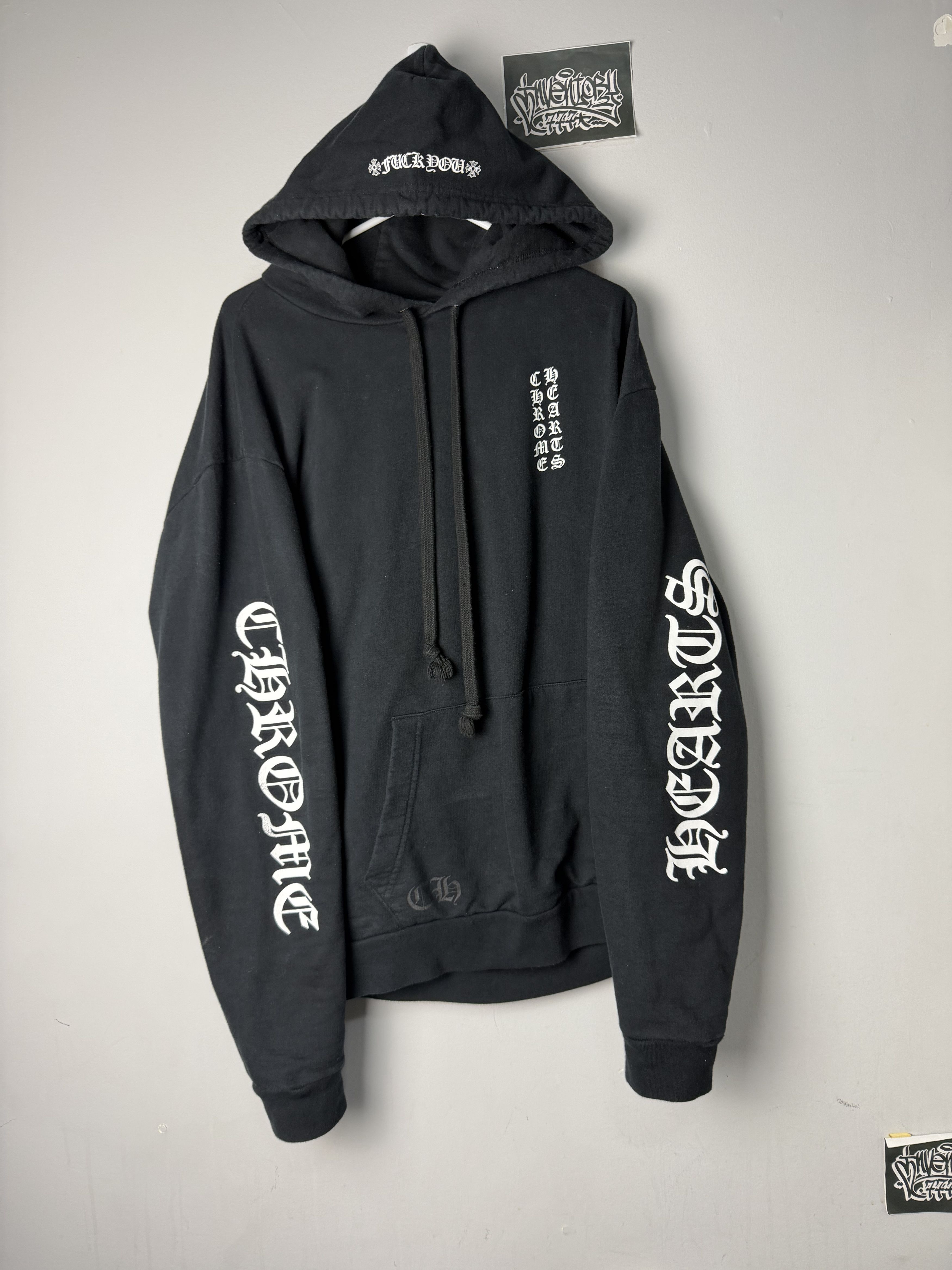 Chrome Hearts THICK FADED - OG THRASHED 90'S FUCK YOU HOODIE | Grailed
