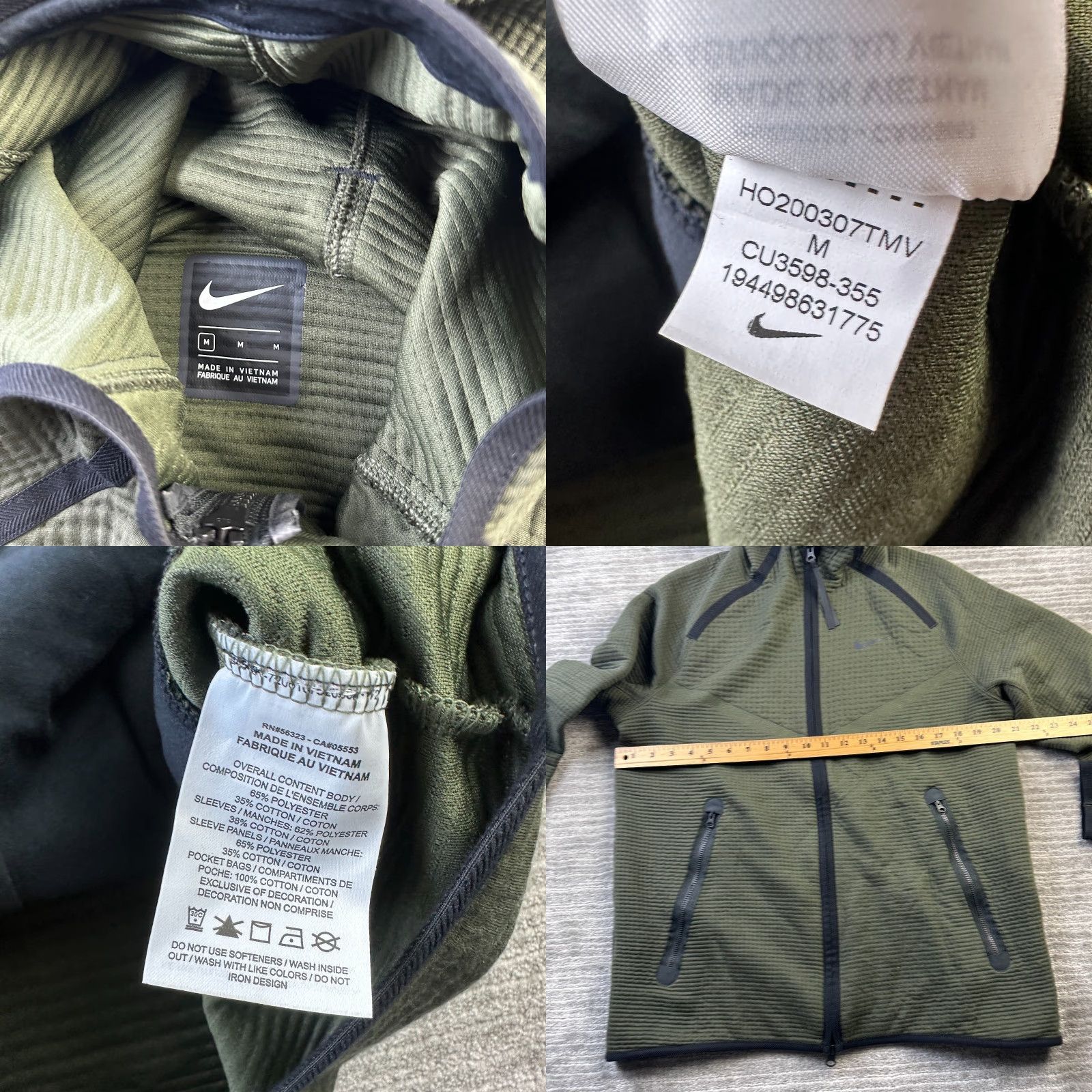 Nike Nike Jacket Mens M Green Tech Pack Windrunner Full Zip Olive Size US M / EU 48-50 / 2 - 8 Thumbnail