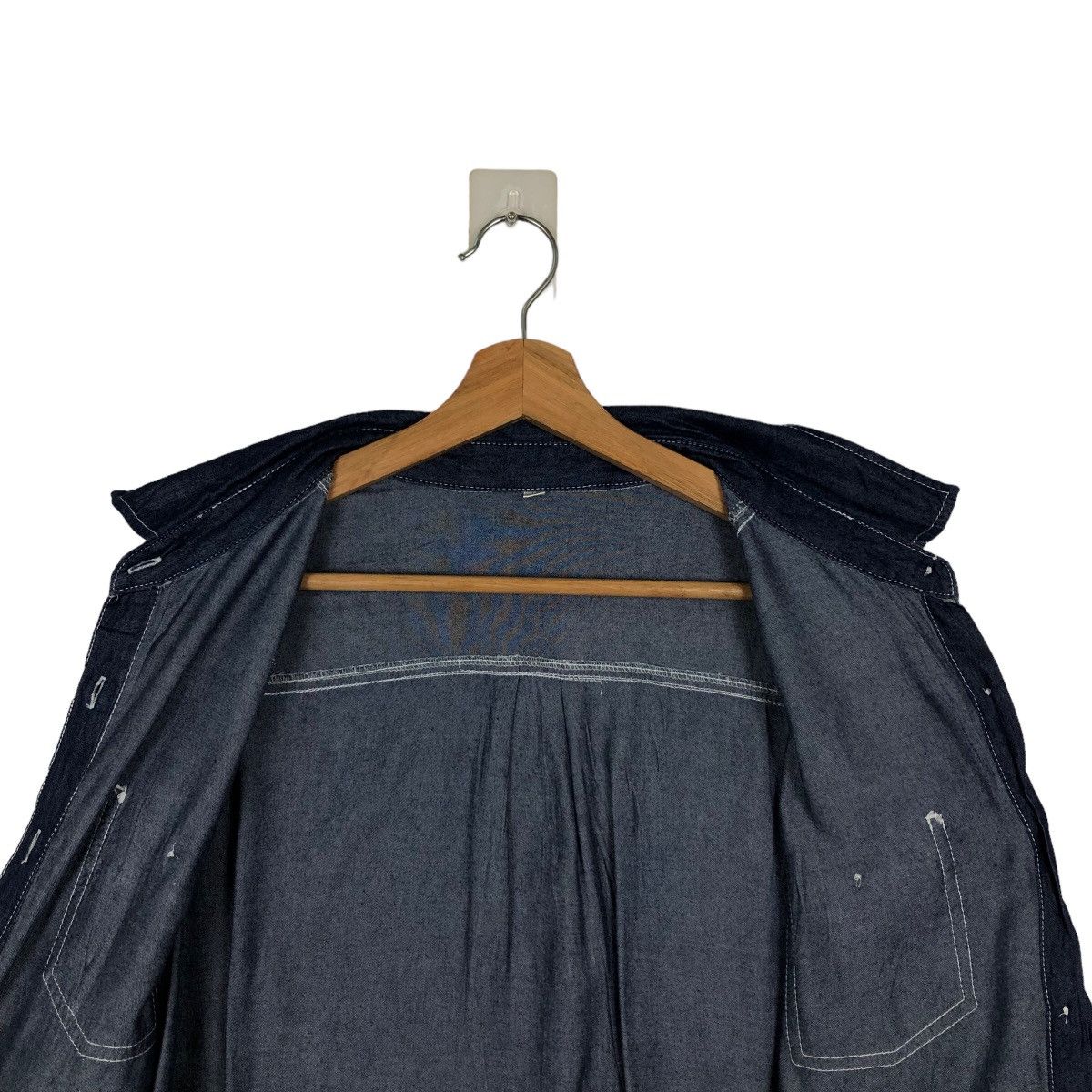 Japanese Brand VINTAGE DENIM SHIRT JACKET JAPAN INSPIRE ISSEY MIYAKE Size US L / EU 52-54 / 3 - 10 Thumbnail