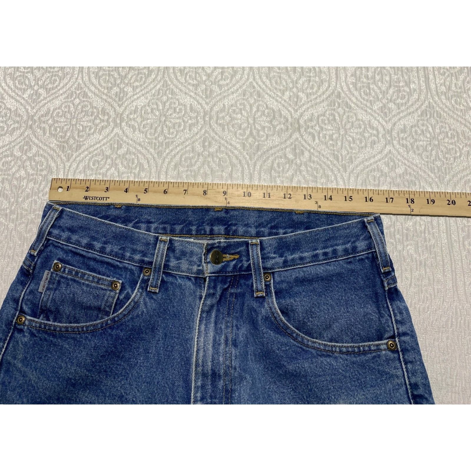 Carhartt Carhartt Jeans Mens 33x32 Blue DST Relaxed Fit Straight Leg Denim Workwear Denim Jeans Size US 33 - 7 Thumbnail