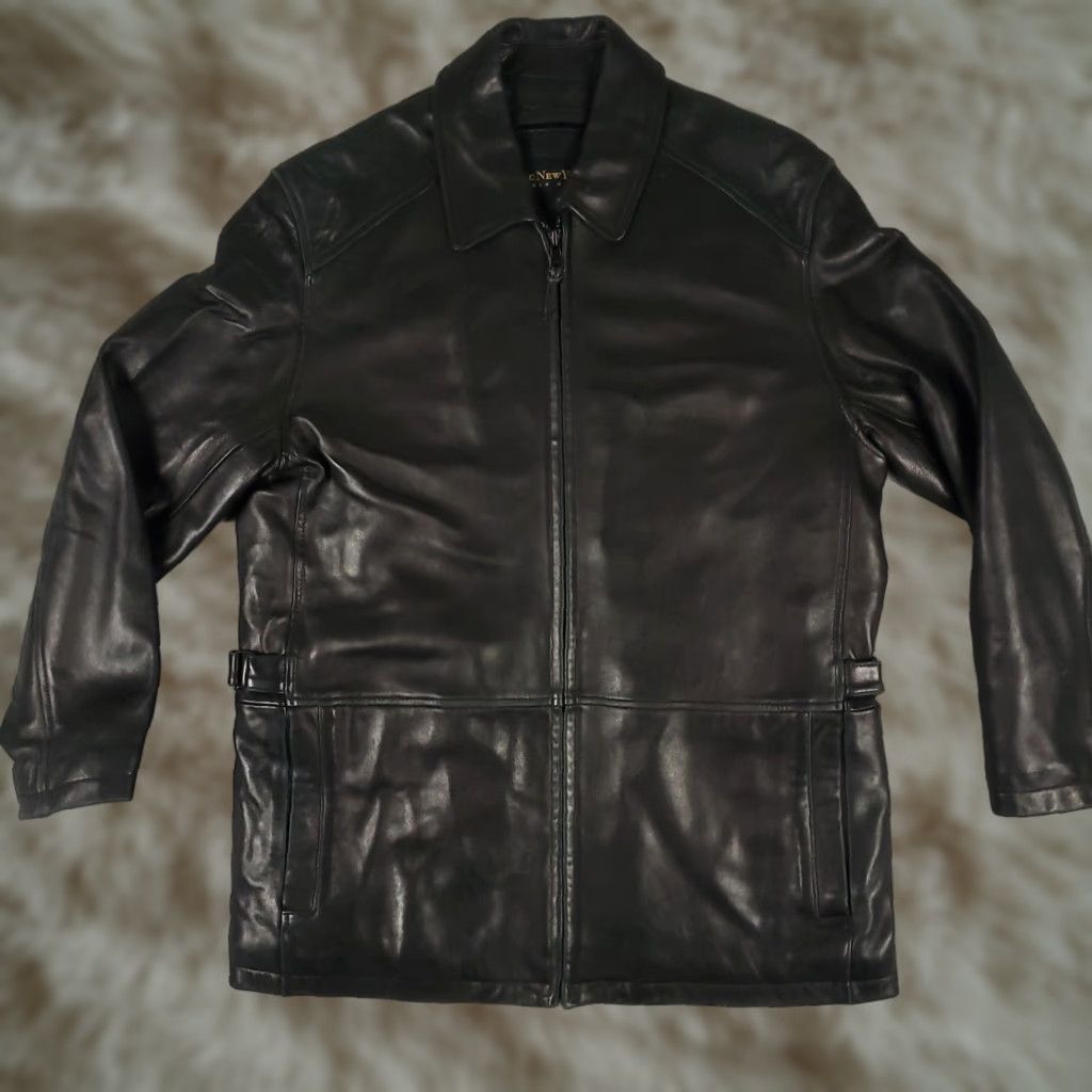 Vintage Marc New York Jacket Mens Small Black Leather Zip Up Quilted Lined Classic Coat Size US S / EU 44-46 / 1 - 1 Thumbnail
