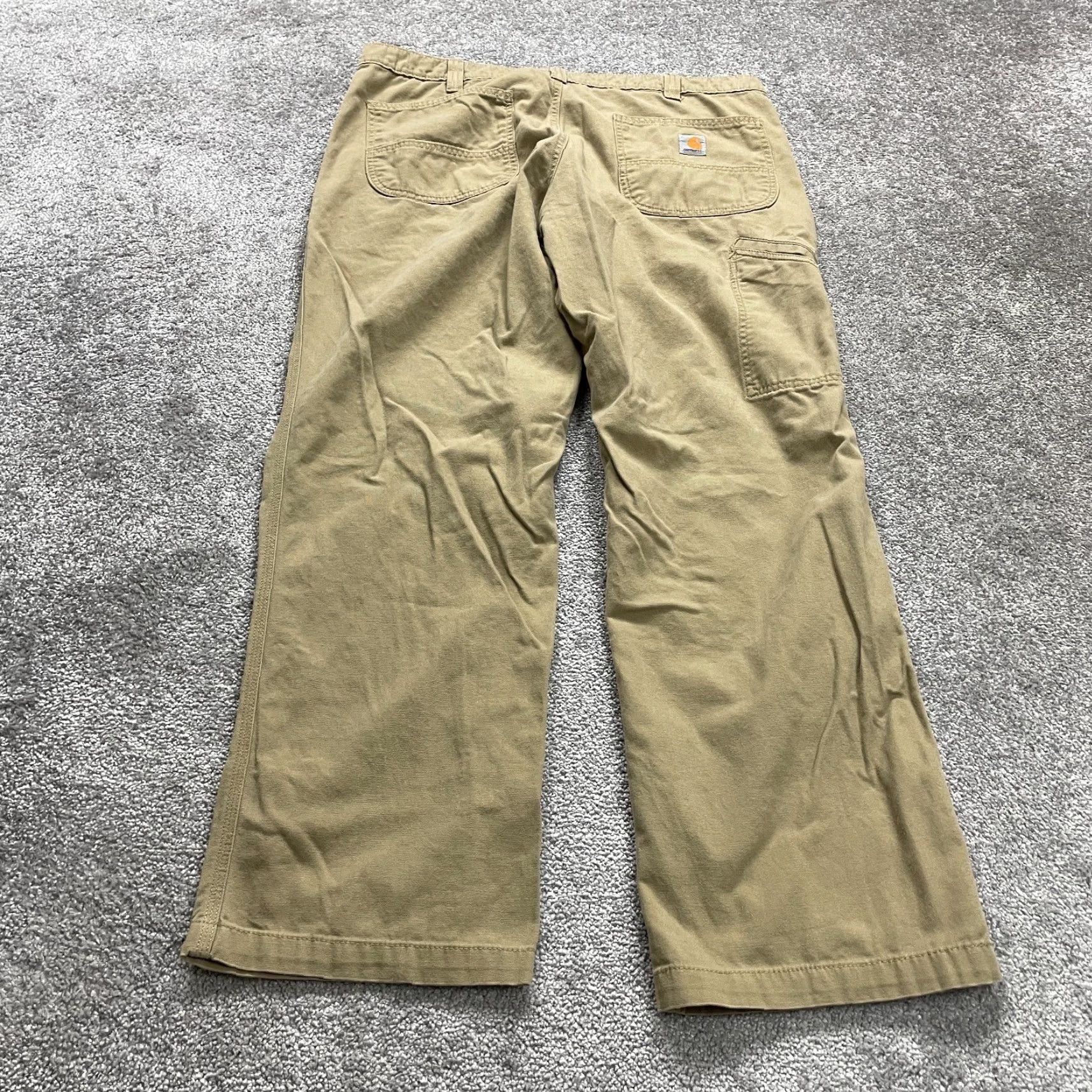 Carhartt VINTAGE Carhartt Men's Relaxed Fit Carpenter Pants 40x31 Brown Canvas Workwear Straight Leg Size US 40 / EU 56 - 2 Thumbnail