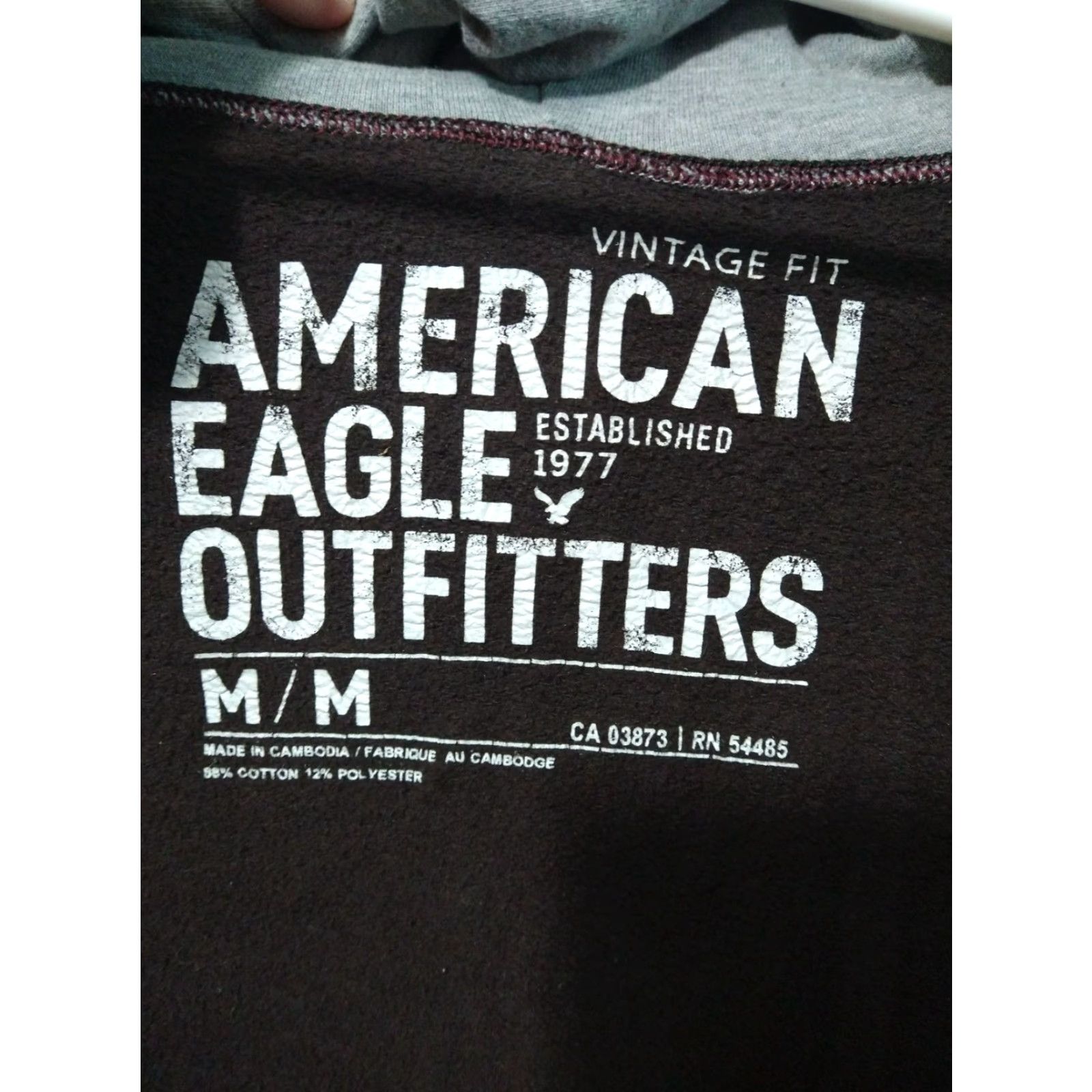 American Eagle Outfitters American Eagle Outfitters Hoodie Mens Medium Brown Full Zip Graphic Print Logo Sweatshirt Size US M / EU 48-50 / 2 - 5 Thumbnail