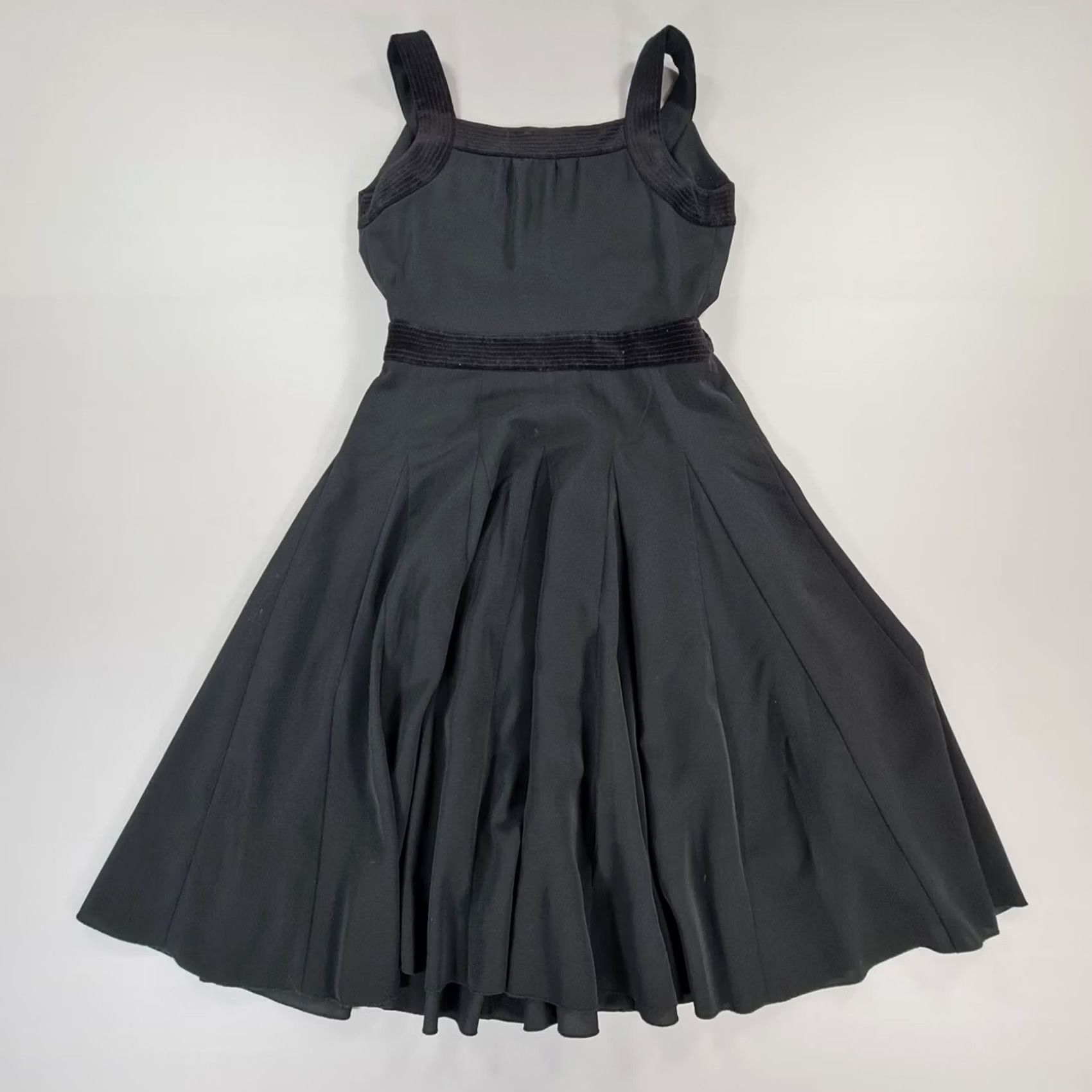 Vintage DAY Birger et Mikkelsen Womens Dress Knee Length Sleeveless V-Neck Black 38 Fit & Flare Party/Cocktail Dress Womens Size XS / US 0-2 / IT 36-38 - 6 Thumbnail