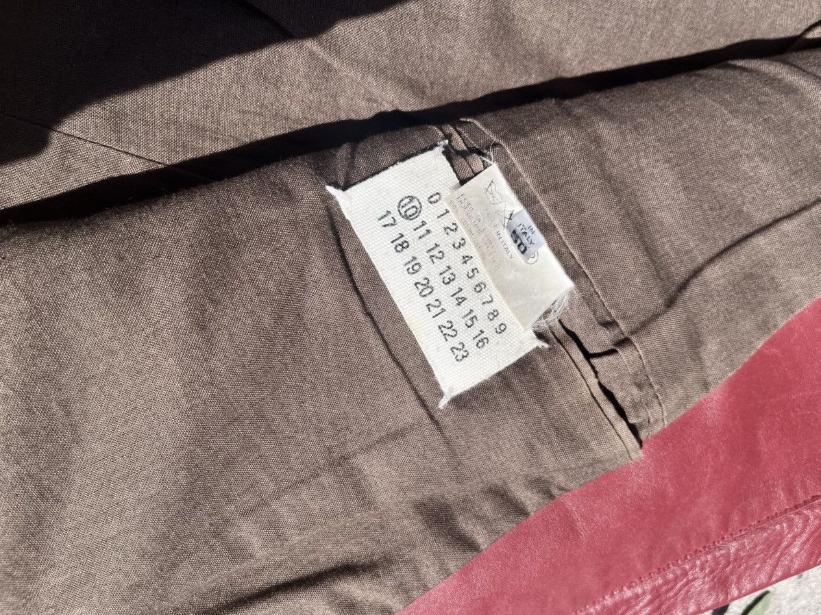 Maison Margiela SS00 Maison Martin Margiela 5 zip leather jacket burgundy Size US M / EU 48-50 / 2 - 11 Thumbnail