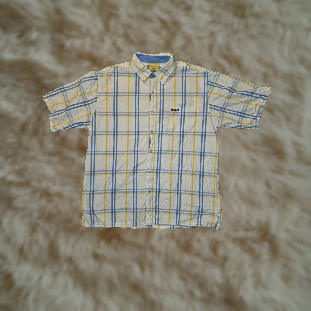 Southpole Southpole Button-Up Shirt Men's XL Plaid Short Sleeve Logo Embroidered Hip Hop Y2K Colorful Multicolor Quick Care Shirt Size US XL / EU 56 / 4 - 1 Thumbnail