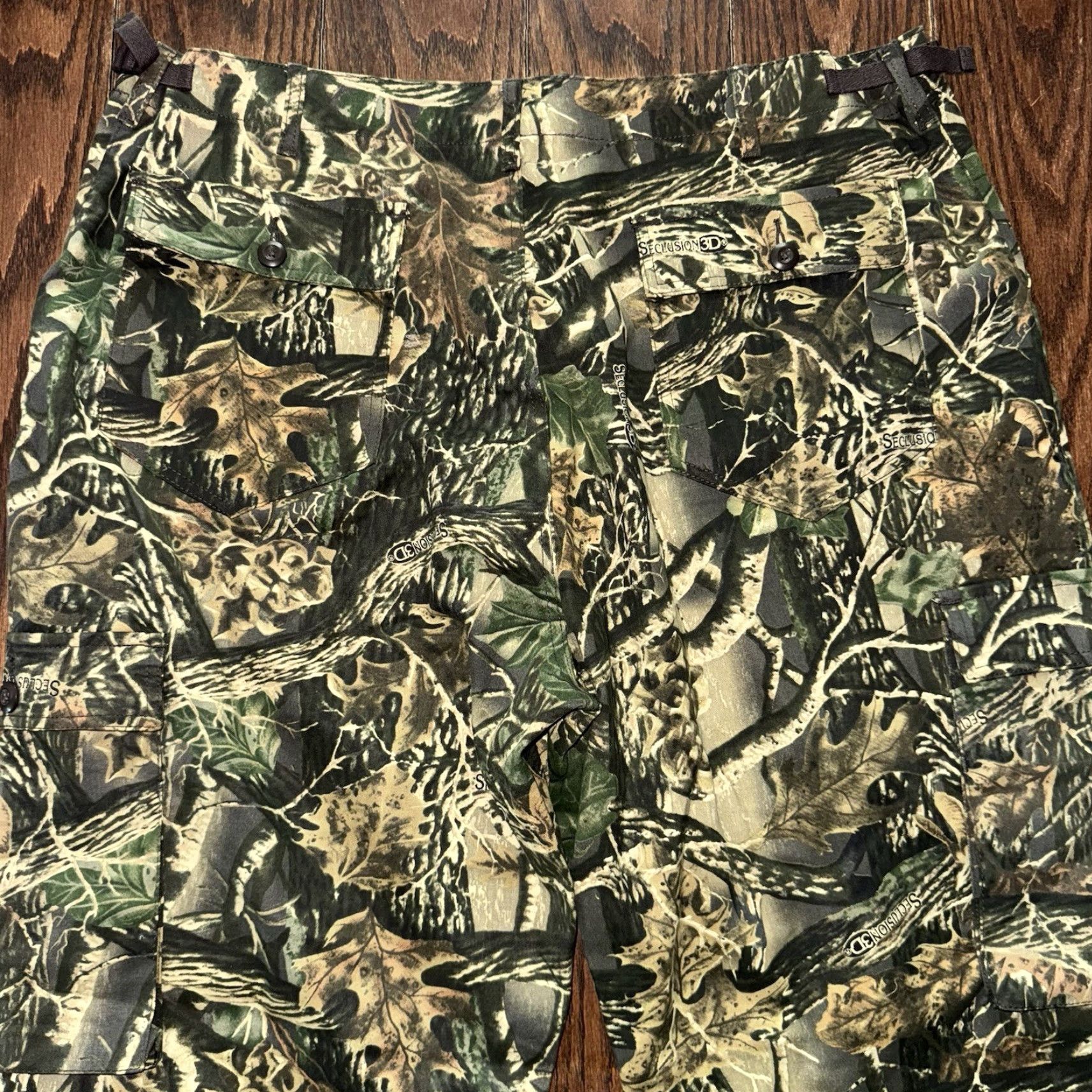 Vintage VINTAGE Cabela's Pants Mens 46x33 Camouflage Hunting Cargo Seclusion 3D Camo Adjustable Size US 30 / EU 46 - 7 Thumbnail