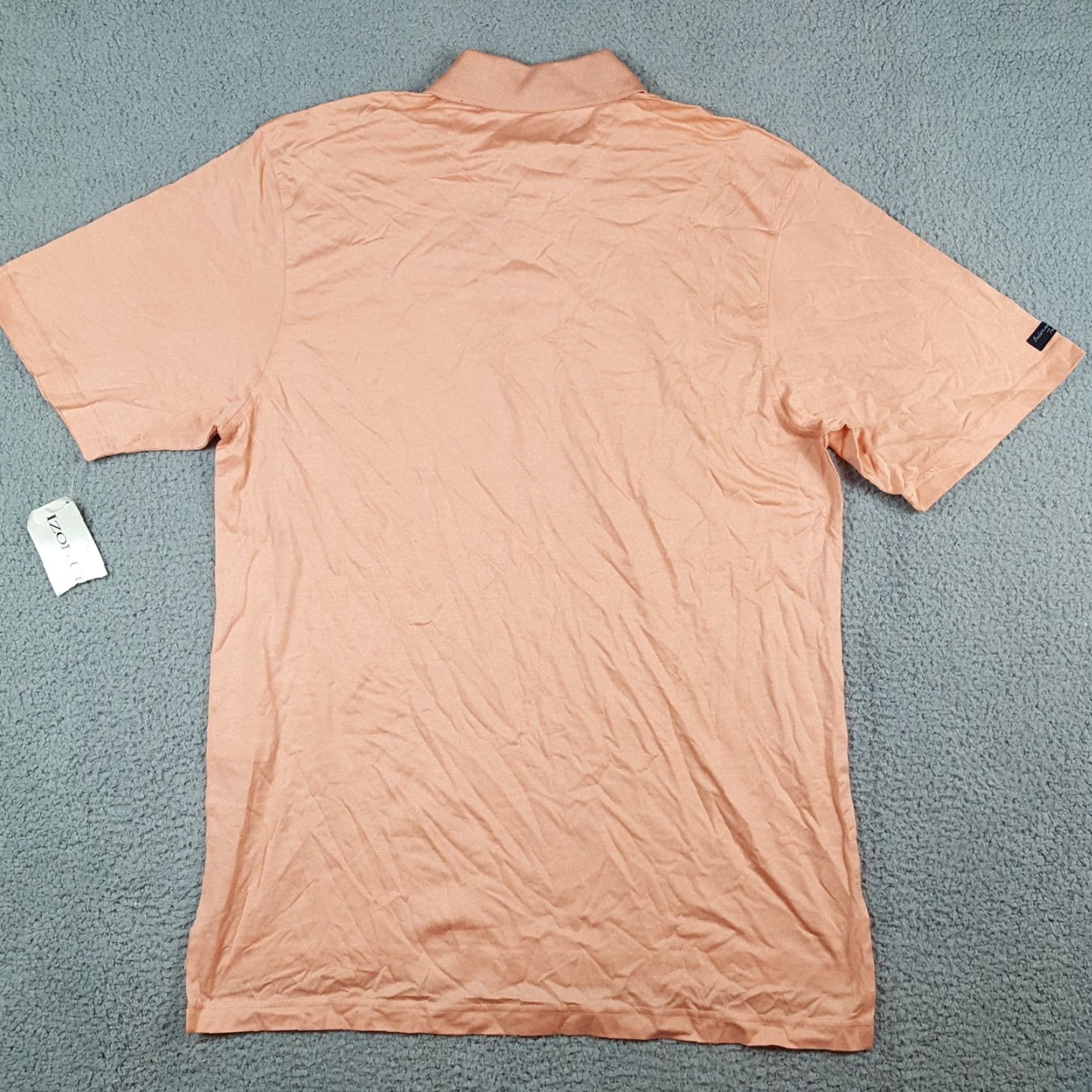 Izod VINTAGE IZOD Polo Shirt Men's L Golf Collared Short Sleeve Pullover Peach Pink 90s Preppy Beach Grunge Rock Classic Summer Spring Casual Workwear Size US L / EU 52-54 / 3 - 6 Thumbnail