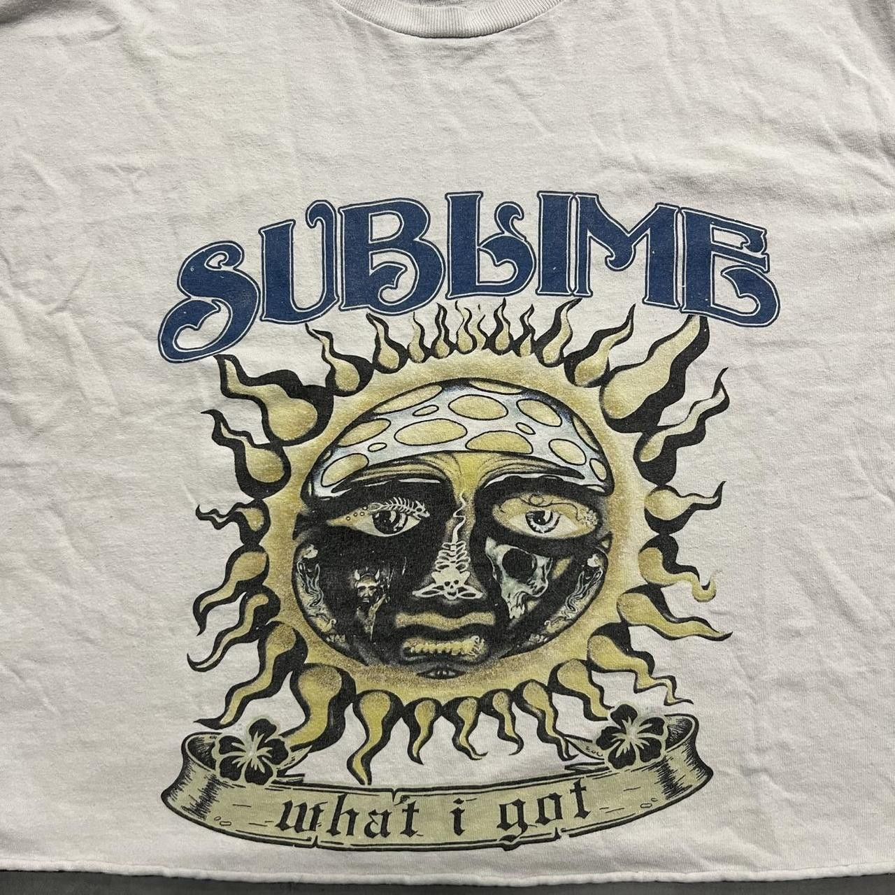 Sublime Crazy Vintage Y2K/2000s Sublime Crop Top Graphic White Tee! Size XL / US 12-14 / IT 48-50 - 2 Thumbnail
