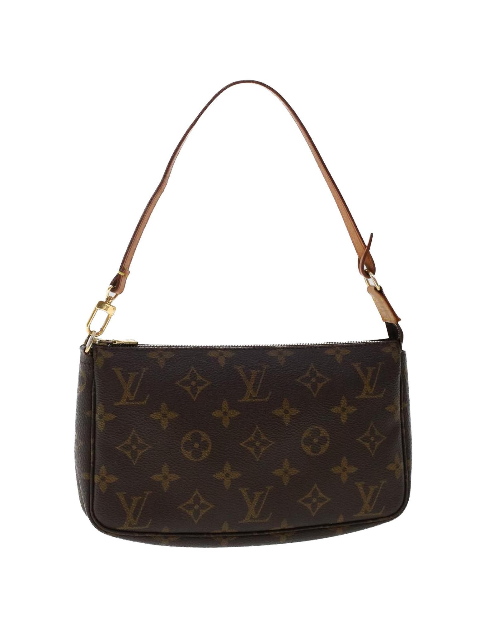 image of Louis Vuitton Stylish And Versatile Monogram Canvas Pouch in Brown, Women's