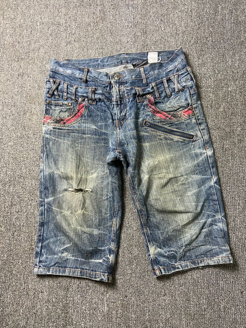 Japanese Brand Doublefocus Genuine Double Waist Three Quarter Jeans (186) Size US 36 / EU 52 - 1 Thumbnail
