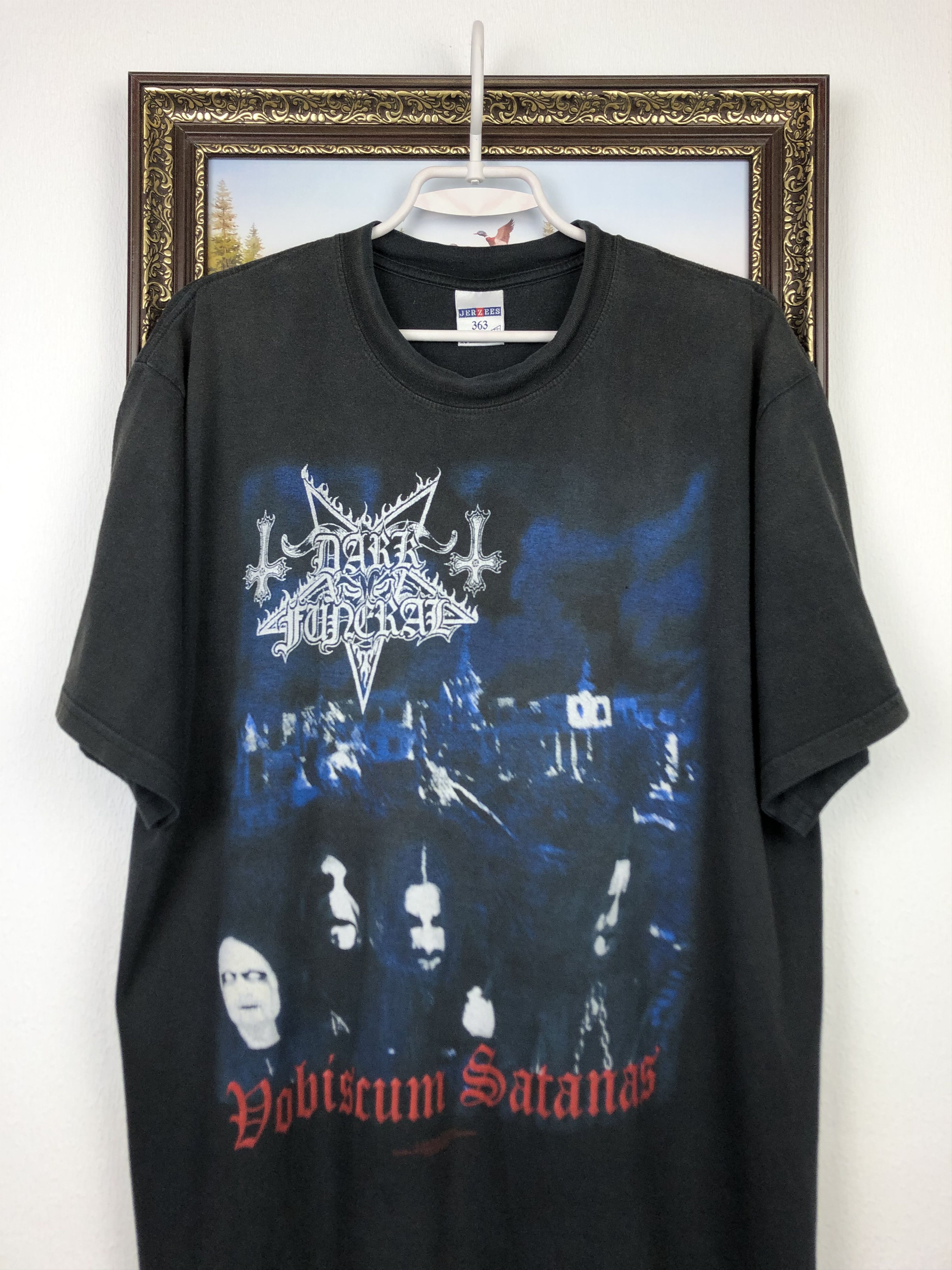 Band Tees × Vintage Vintage Dark Funeral Vobiscum Satanas Death Metal Shirt Tee Size US XL / EU 56 / 4 - 2 Thumbnail