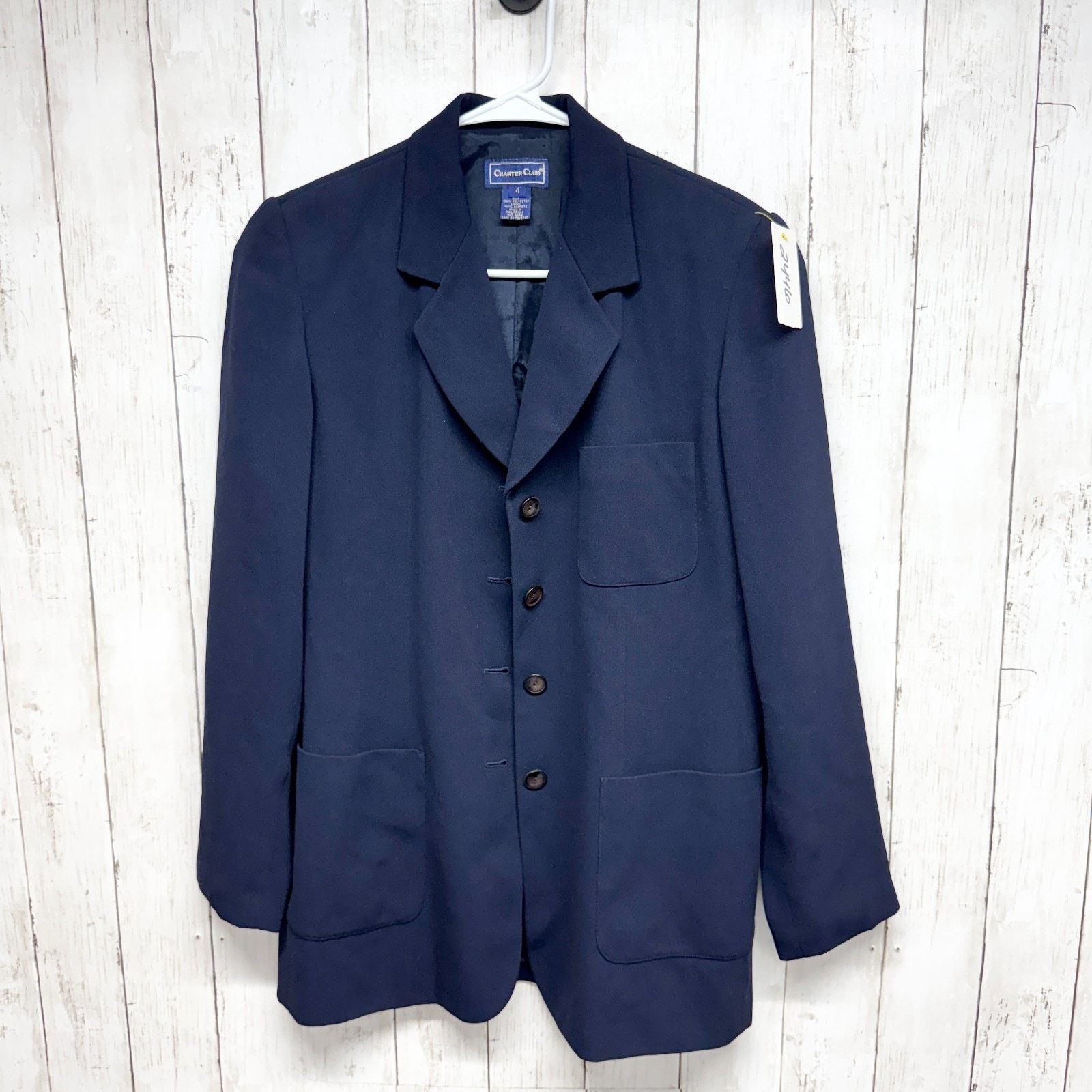 Vintage Vtg Charter Club Jacket Size 4 Collared 4-Button Sport Coat Size S / US 4 / IT 40 - 1 Thumbnail