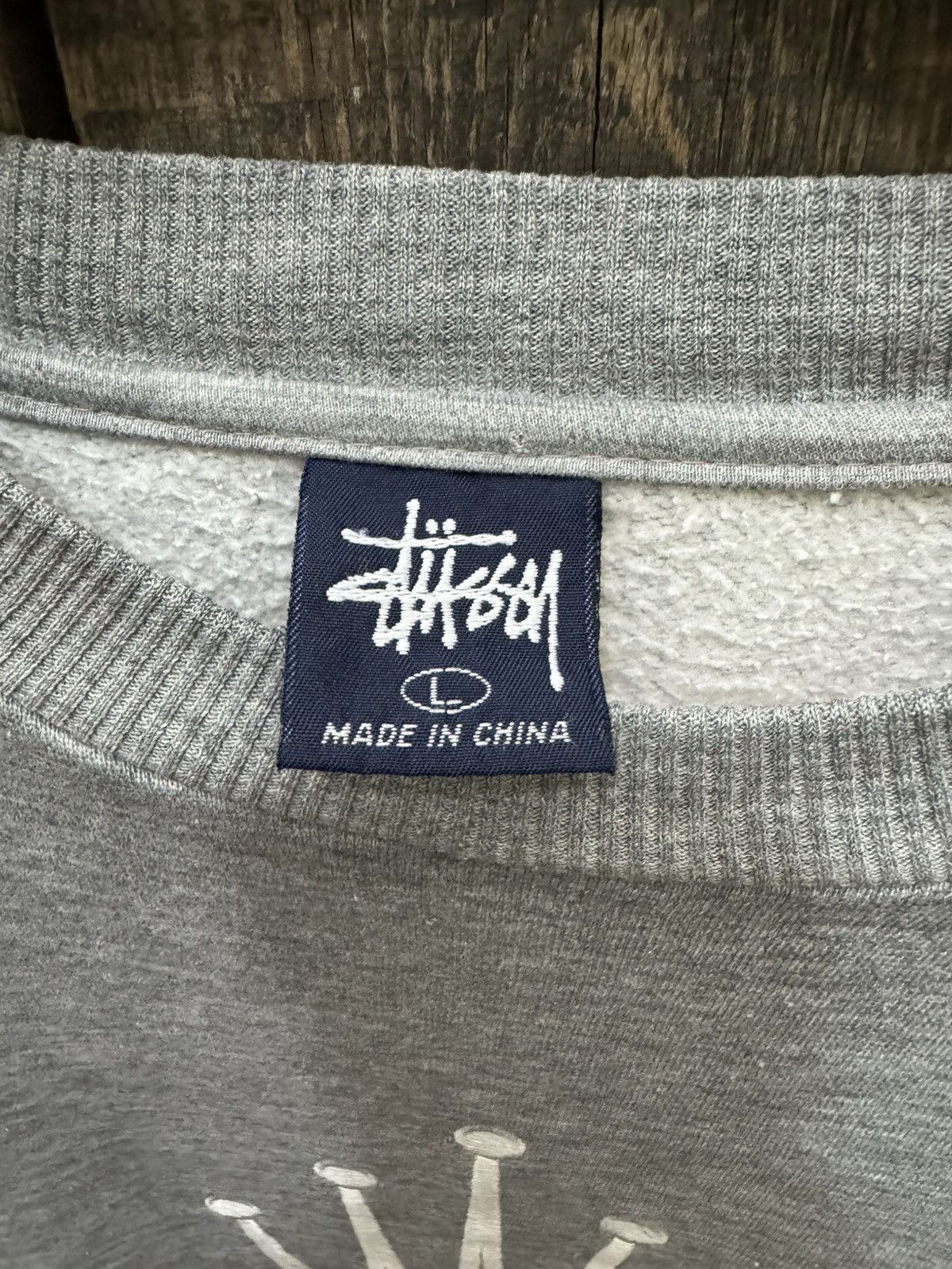 Stussy × Vintage Vintage 90's Stussy Crown logo Crewneck Sweatshirt Size US L / EU 52-54 / 3 - 6 Thumbnail