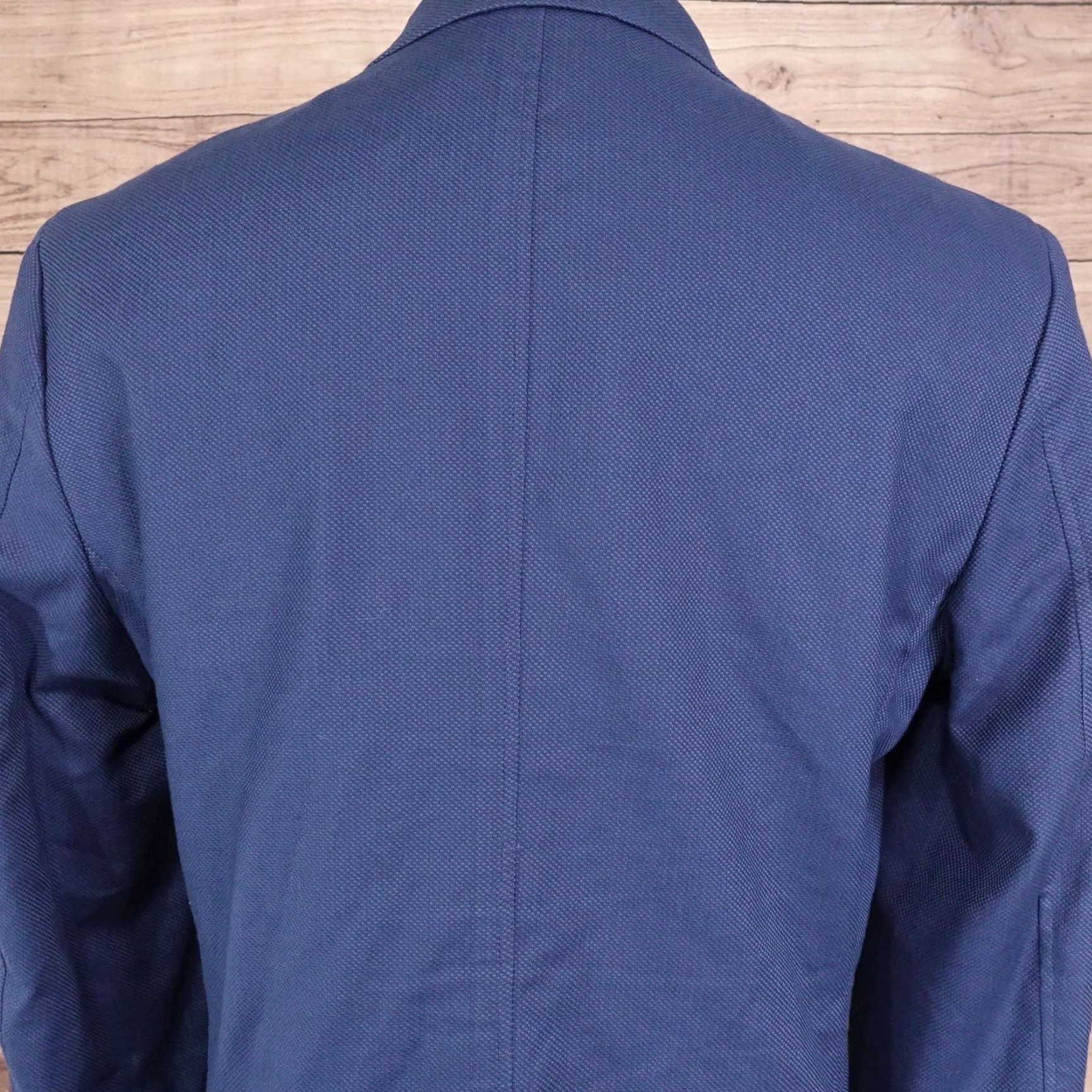 Ben Sherman Ben Sherman Sport Coat Mens 40R Navy Cotton Stretch Two-Button Blazer Size 40R - 6 Thumbnail