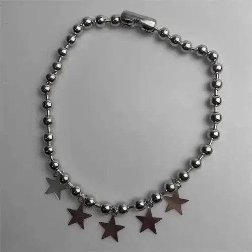 Vintage Unisex Stars Pendant Bead Necklace Size ONE SIZE - 4 Thumbnail