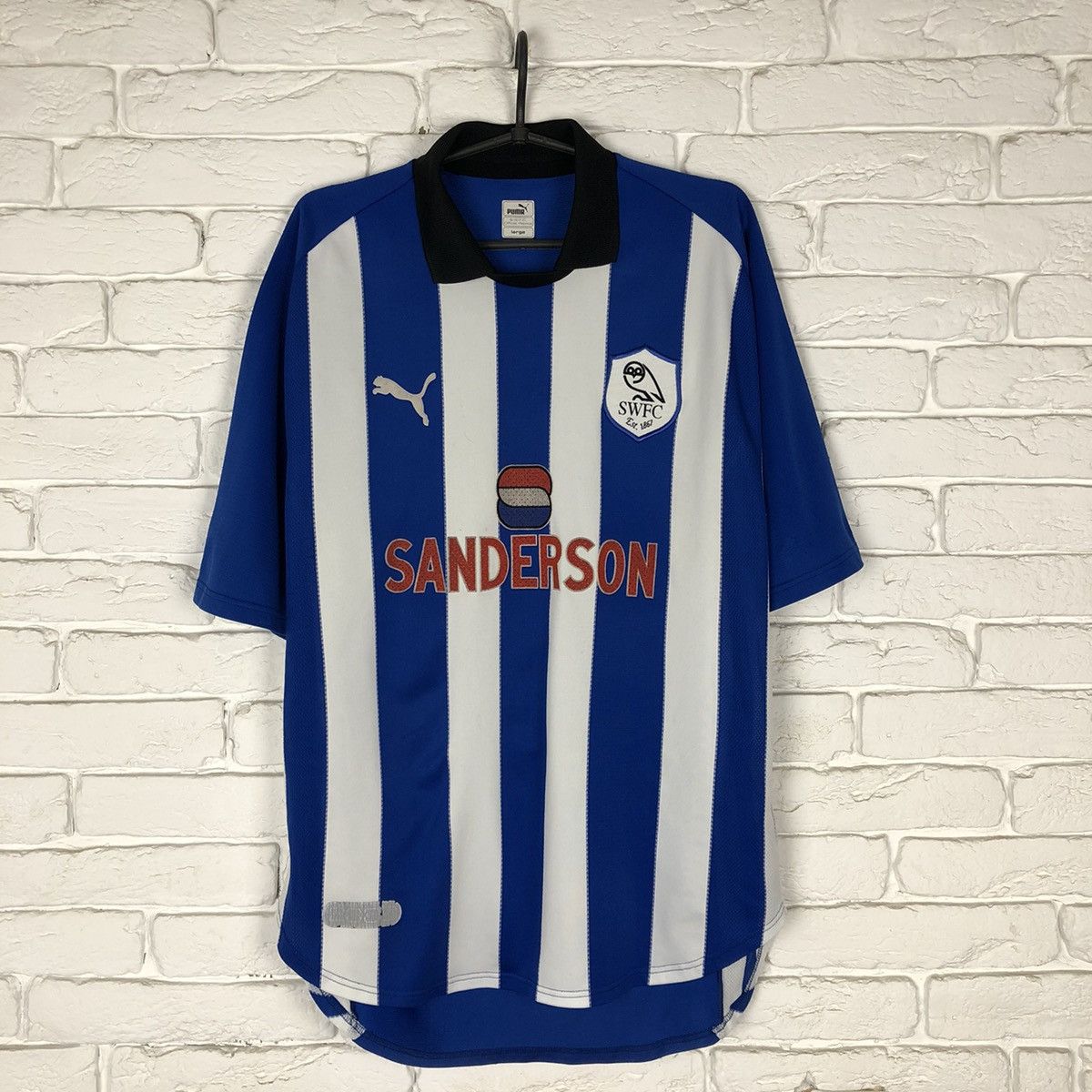 Puma Sheffield Wednesday 1999 2000 home soccer jersey vintage Size US L / EU 52-54 / 3 - 1 Thumbnail