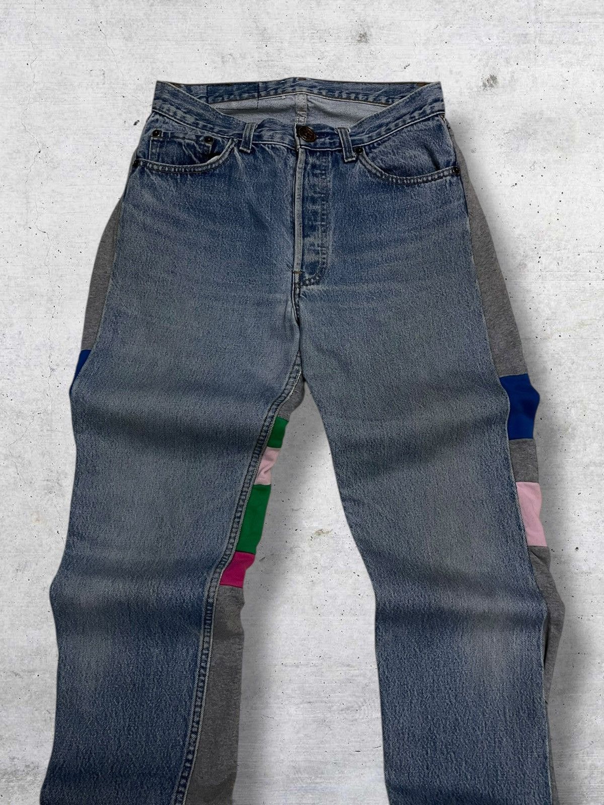 Japanese Brand H&+KB VINTAGE 1990S JAPAN DESIGNER DENIM REBUILD SWEATPANT Size US 28 / EU 44 - 6 Thumbnail