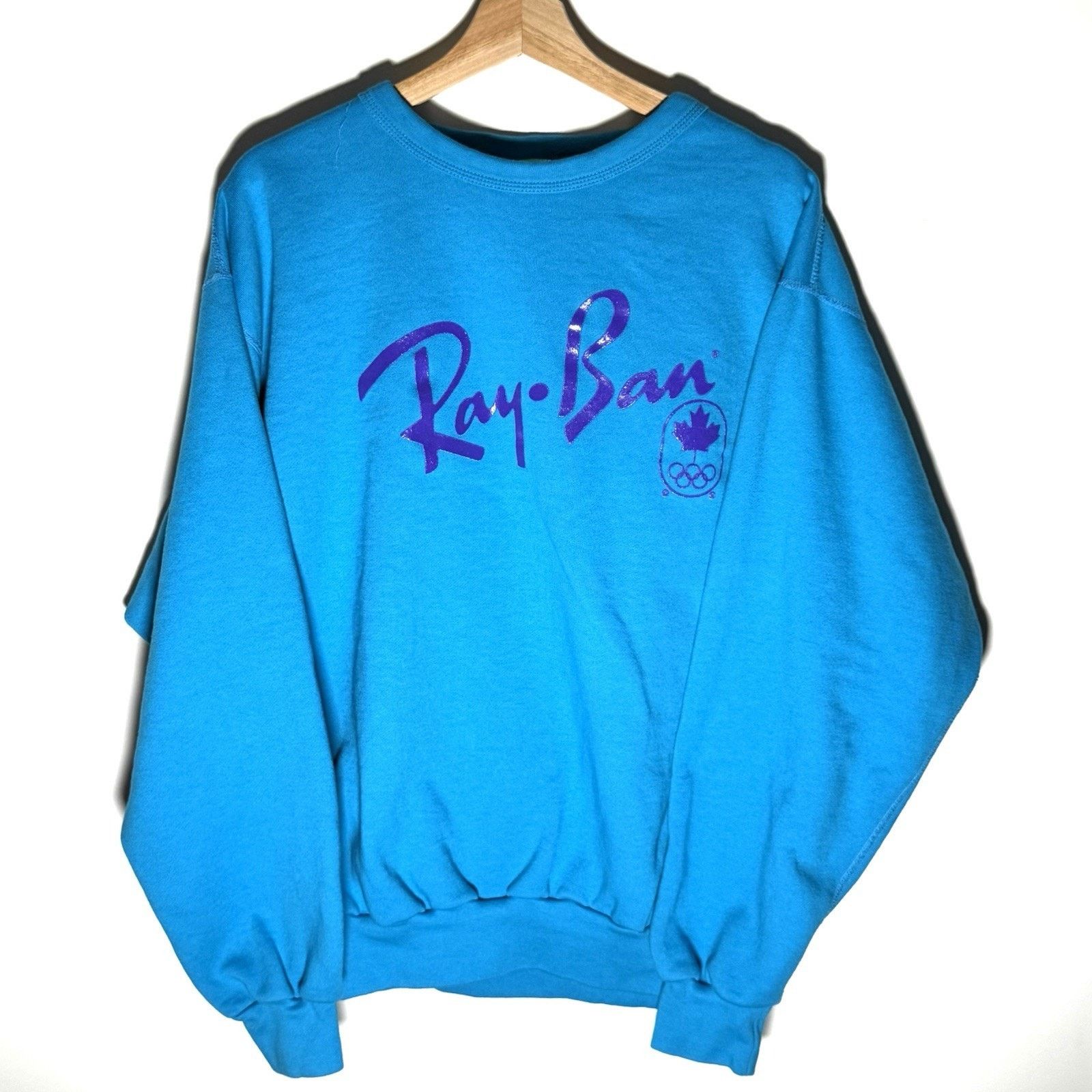 Vintage VTG Rayban Olympics Crewneck Sweatshirt Pullover Size XL Size US XL / EU 56 / 4 - 1 Thumbnail
