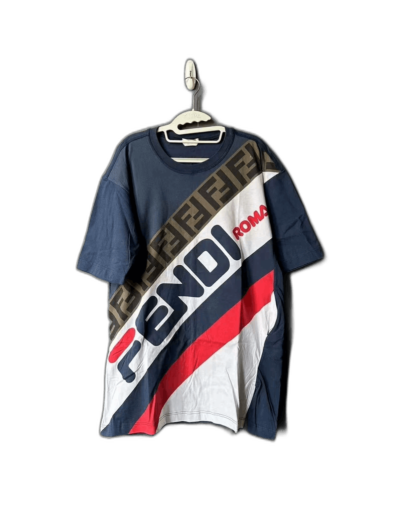 【関税負担】 FENDI BAG BUGS T-SHIRT Fendi Fendi Bag Bugs Crystal Embellished Navy T Shirt | Grailed