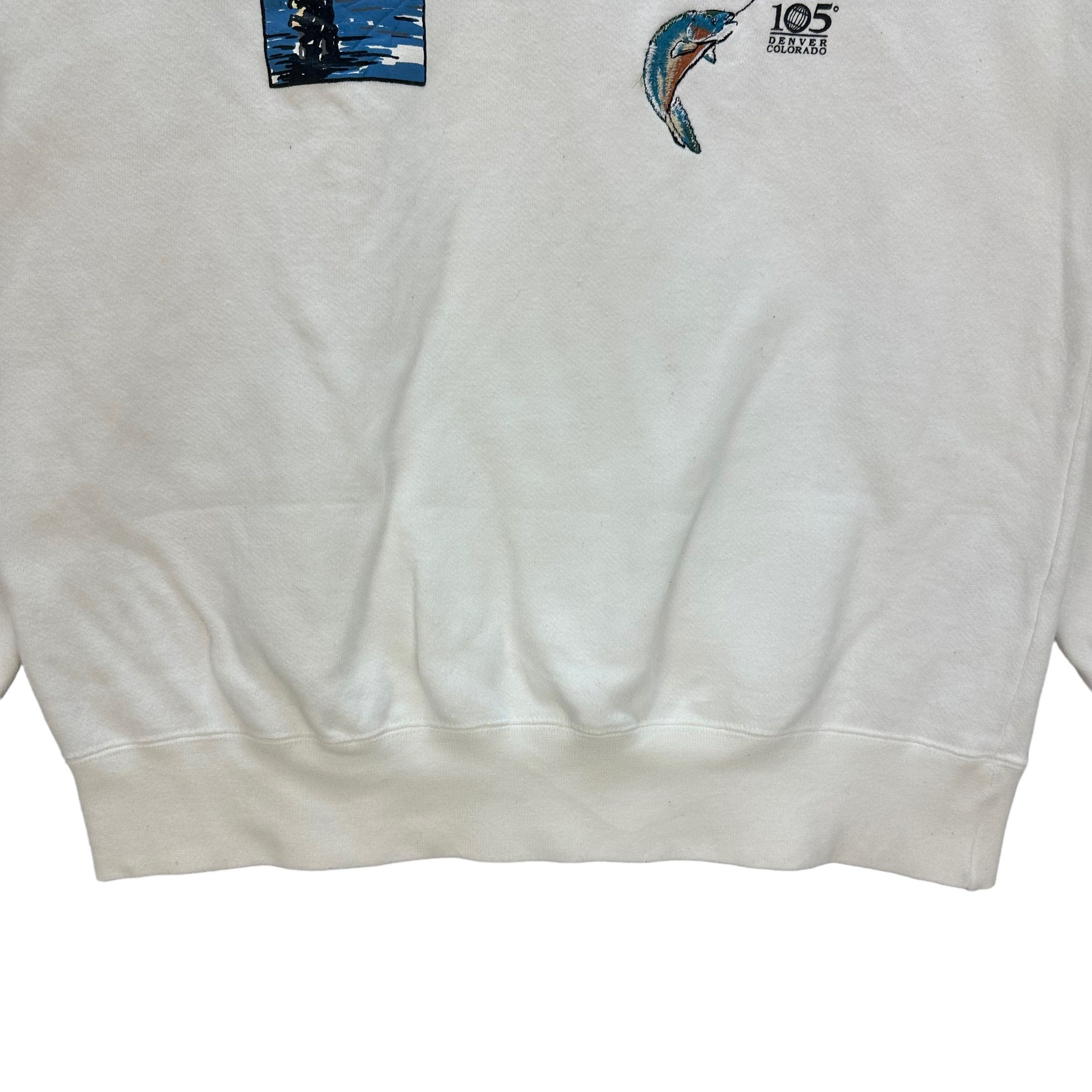 Japanese Brand 105 DENVER COLORADO FLY FISHING GRAPHIC SWEATSHIRT #8717-022 Size US M / EU 48-50 / 2 - 4 Thumbnail